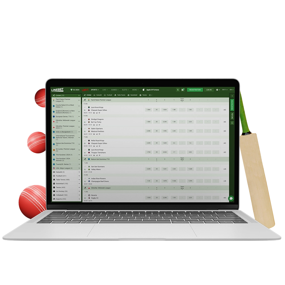 Join Linebet to experience the cricket betting atmosphere.