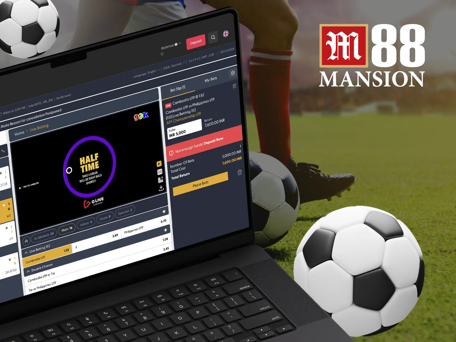 Analyse your matches and make accurate predictions at M88 bookmaker.