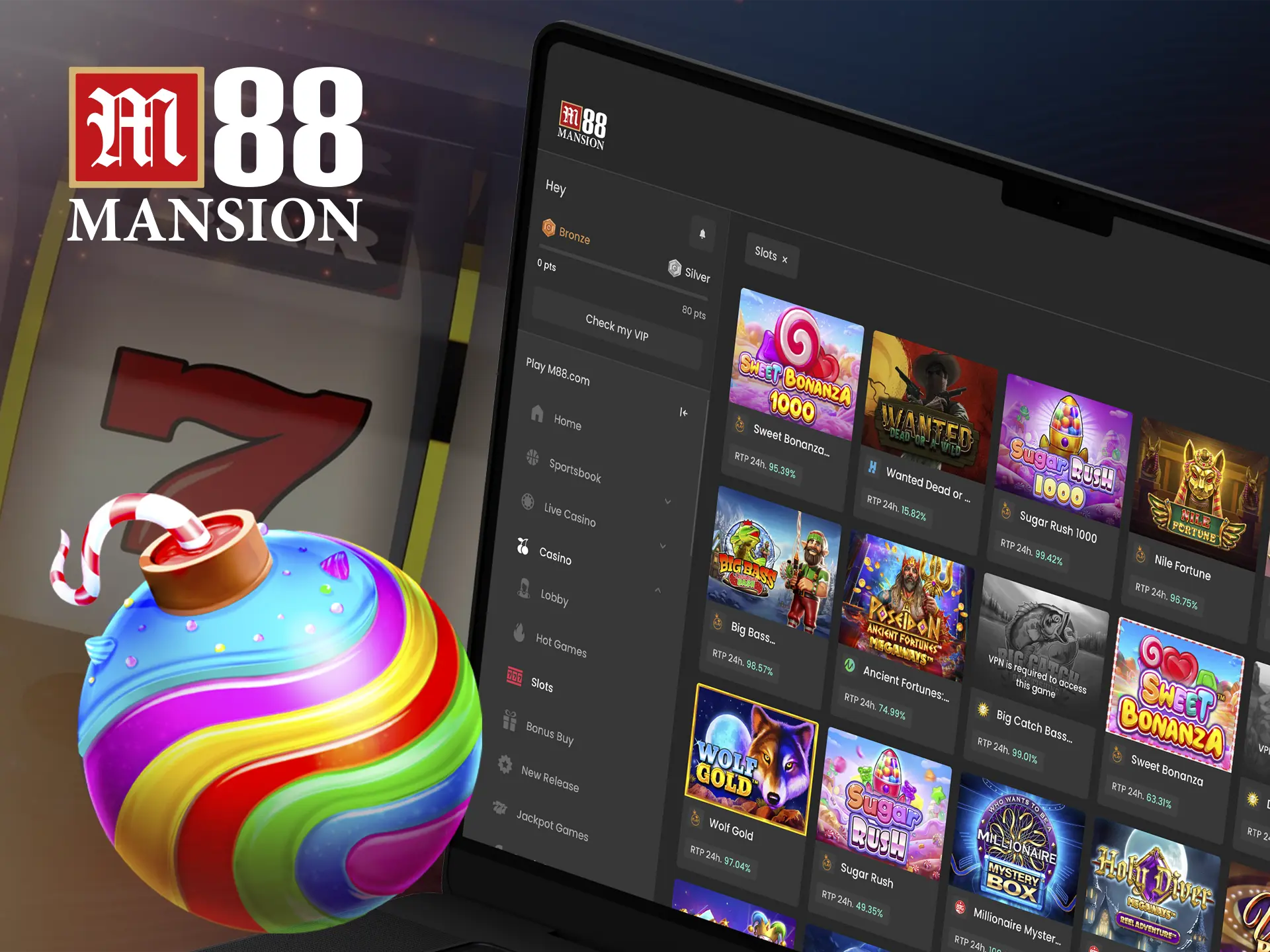 Try your luck on some of the most famous slots from M88 Casino.