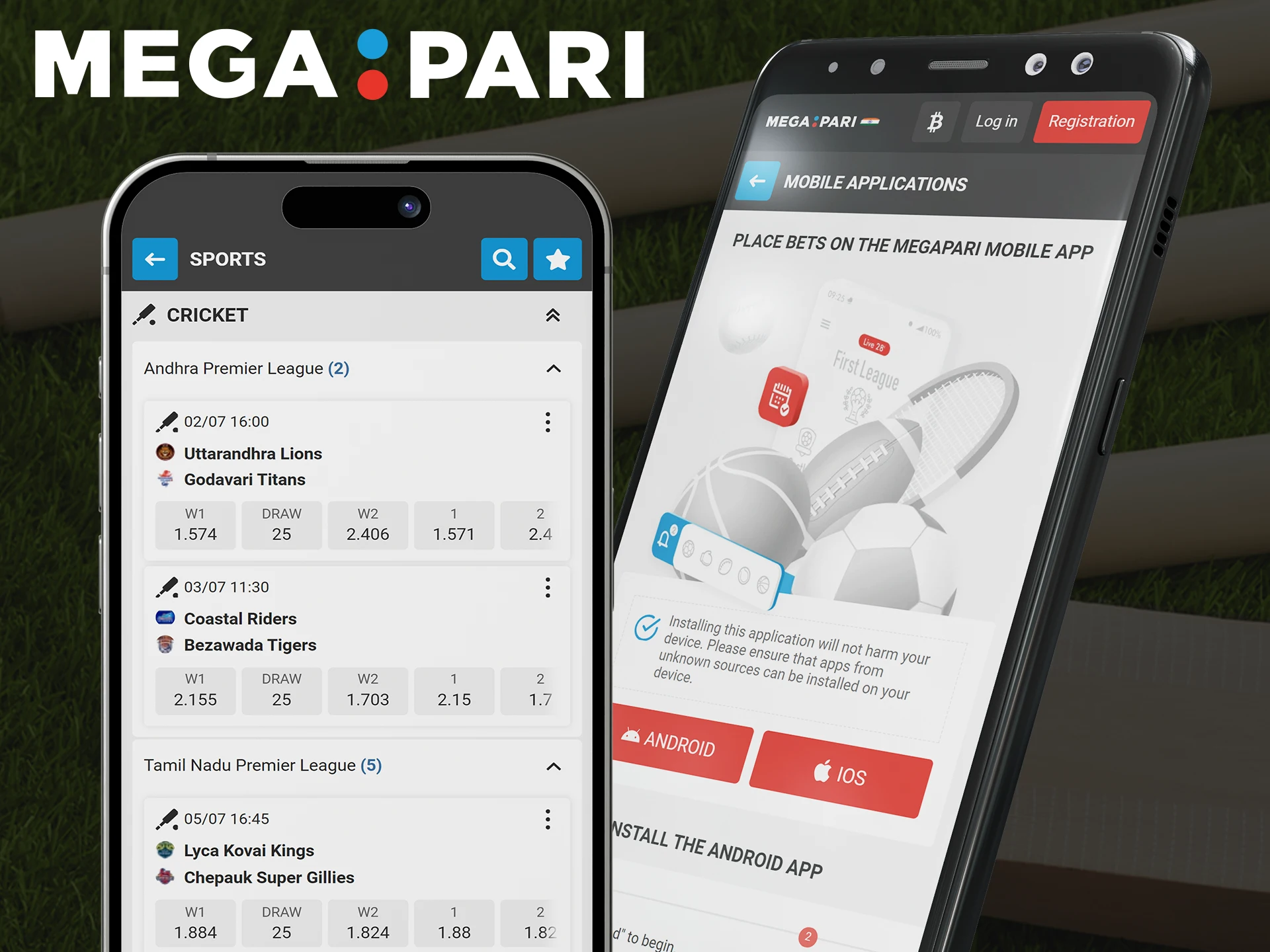 Support your favorite cricket team with the MegaPari mobile app.