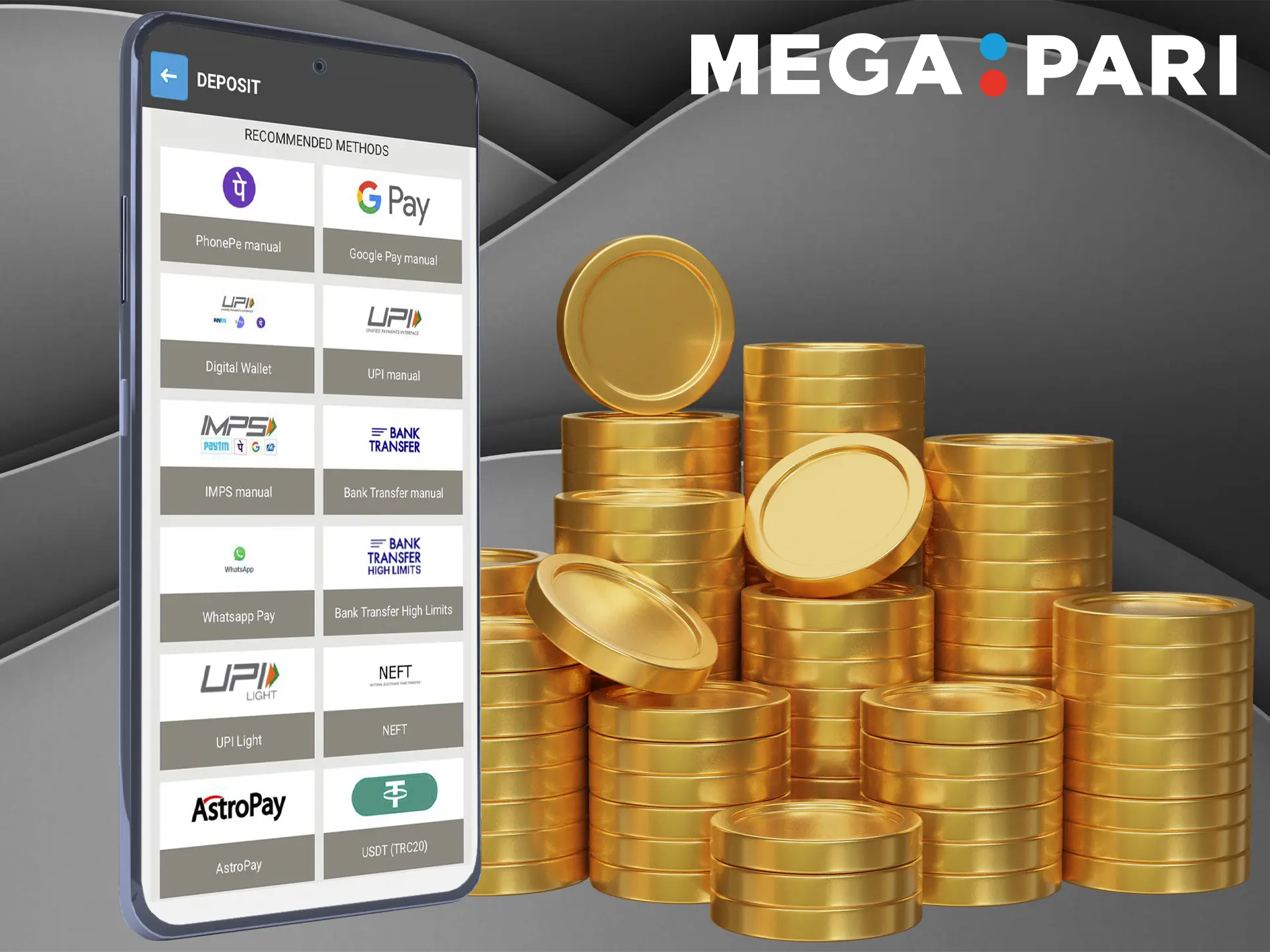 Use the Megapari app to be able to make a quick deposit and correctly predict the outcome of a sporting event.