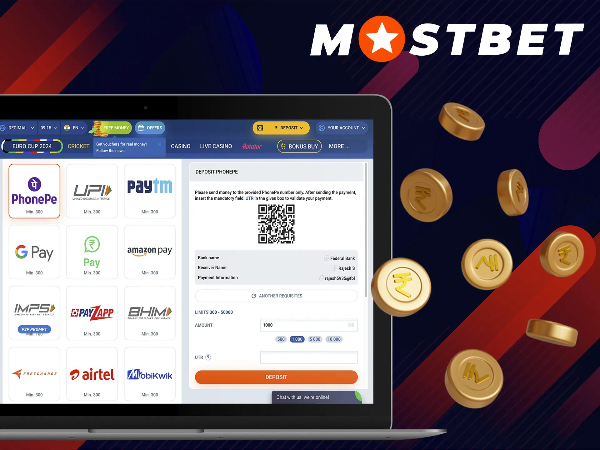 Explore the main and convenient methods of funding your account at Mostbet Casino.