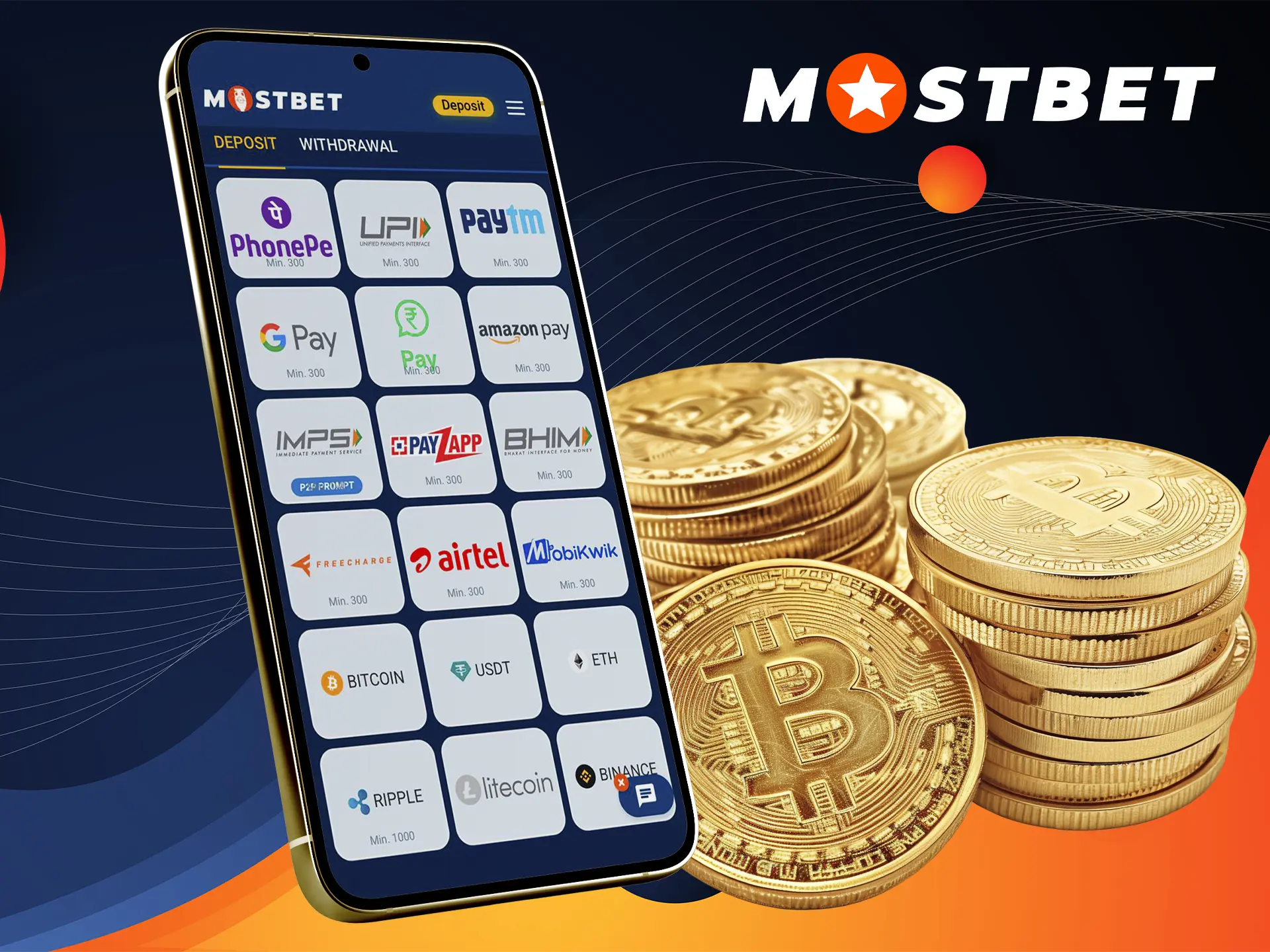 Use the Mostbet app which shows high performance and is always available for your transactions.