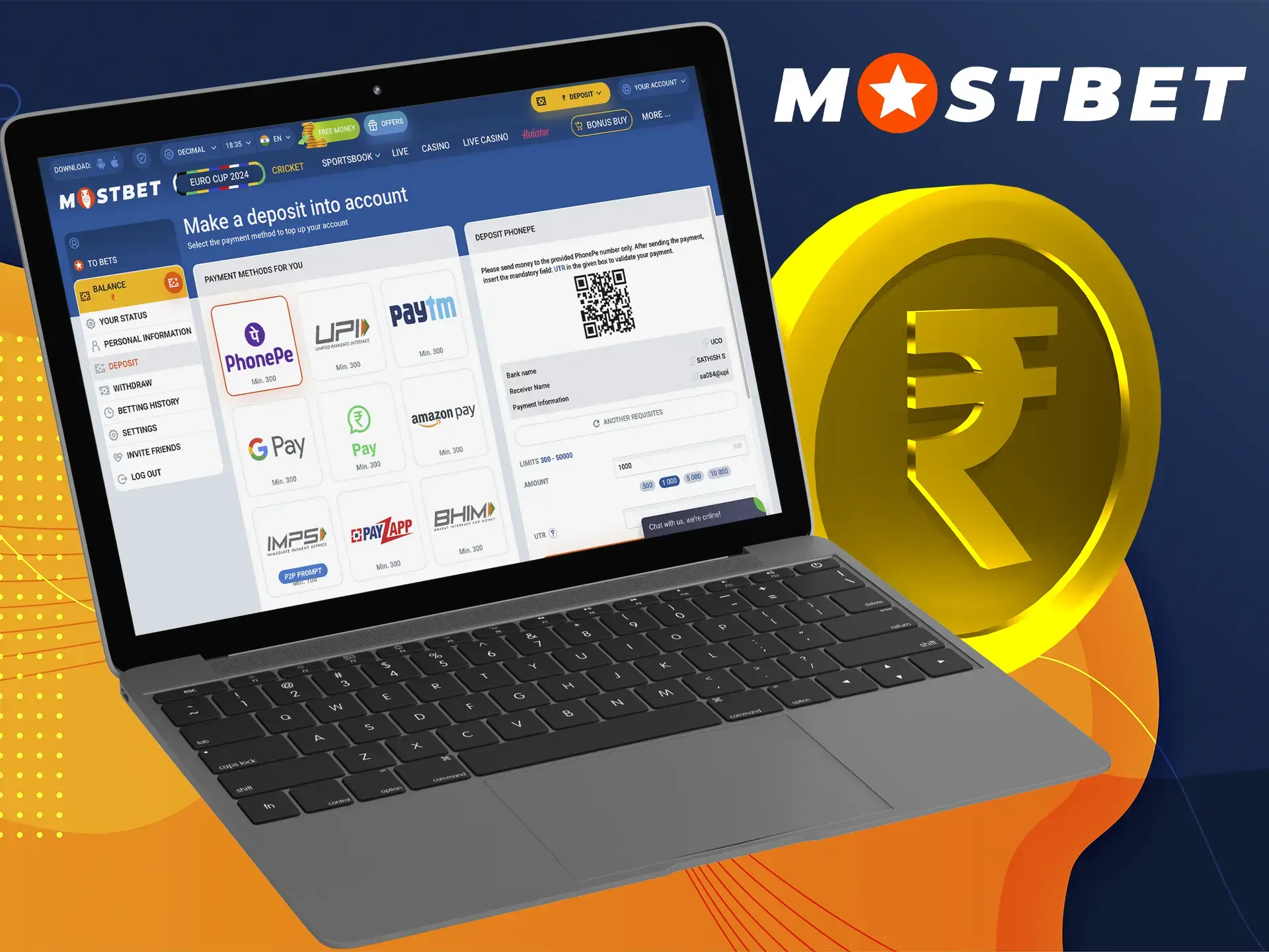 Make an account at Mostbet and start depositing and withdrawing your winnings in an instant.