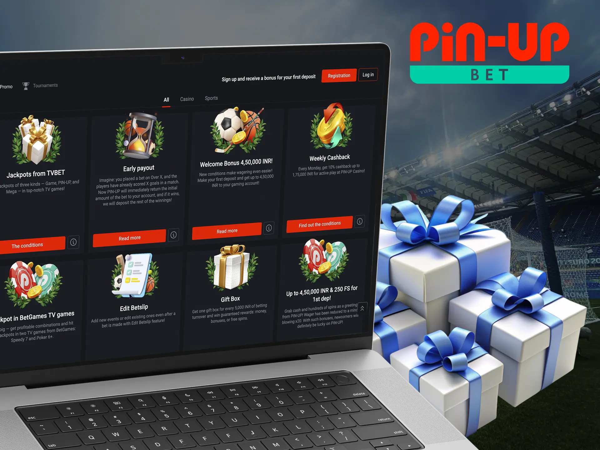 Don't forget about the Pin Up Casino bonus which will increase your deposit and first bet.