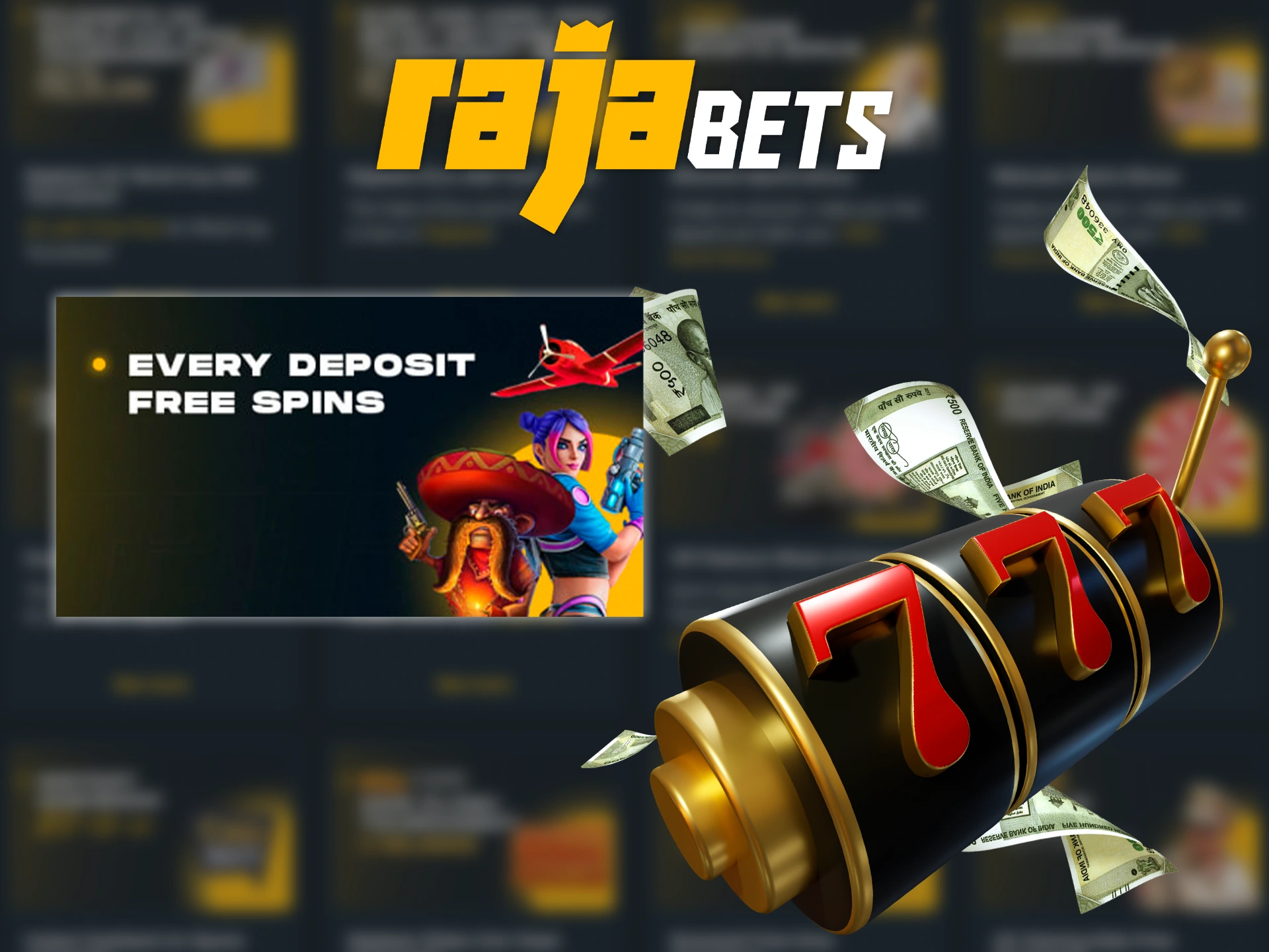 The more you deposit into Rajabets, the more free spins you will receive.