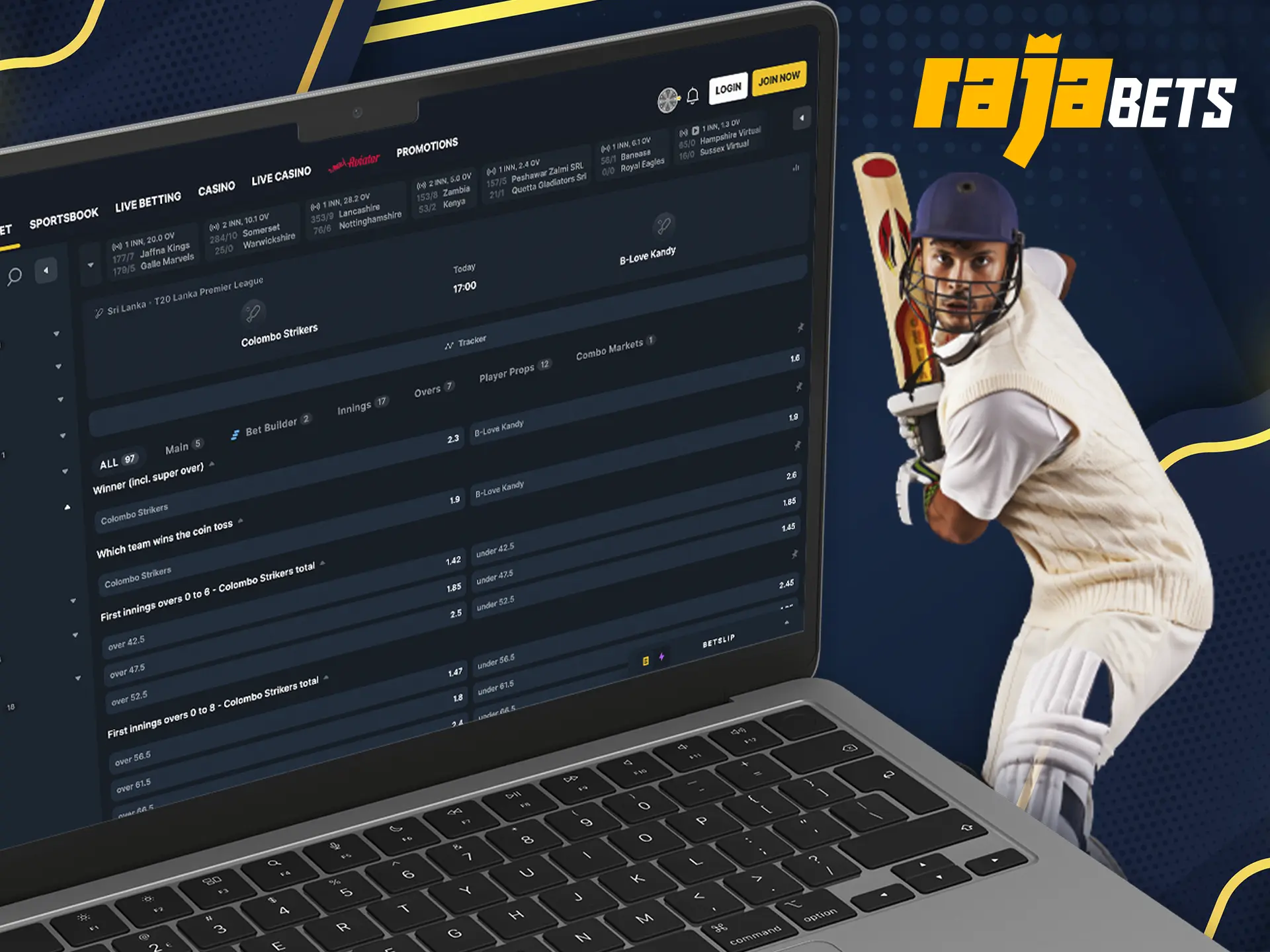 Customers love Rajabets for its high level of support and some of the highest cricket odds.