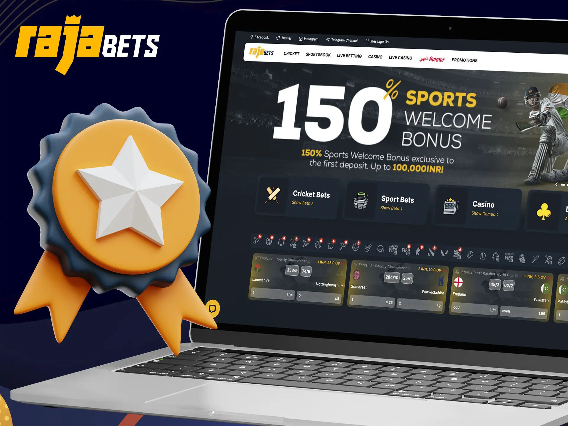 Rajabets has many advantages because of which users choose this bookmaker for their bets.