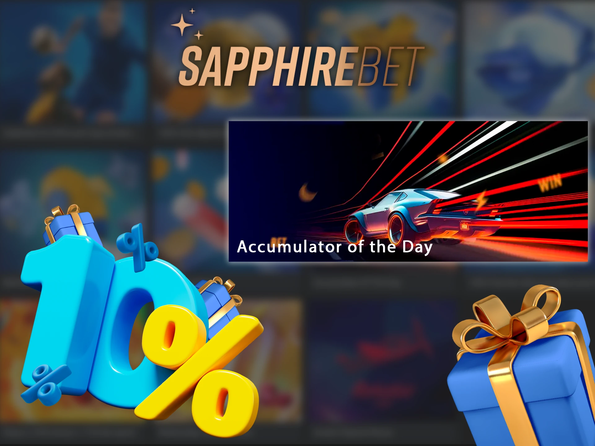 Try placing a Sapphirebet accumulator bet and get a bonus.