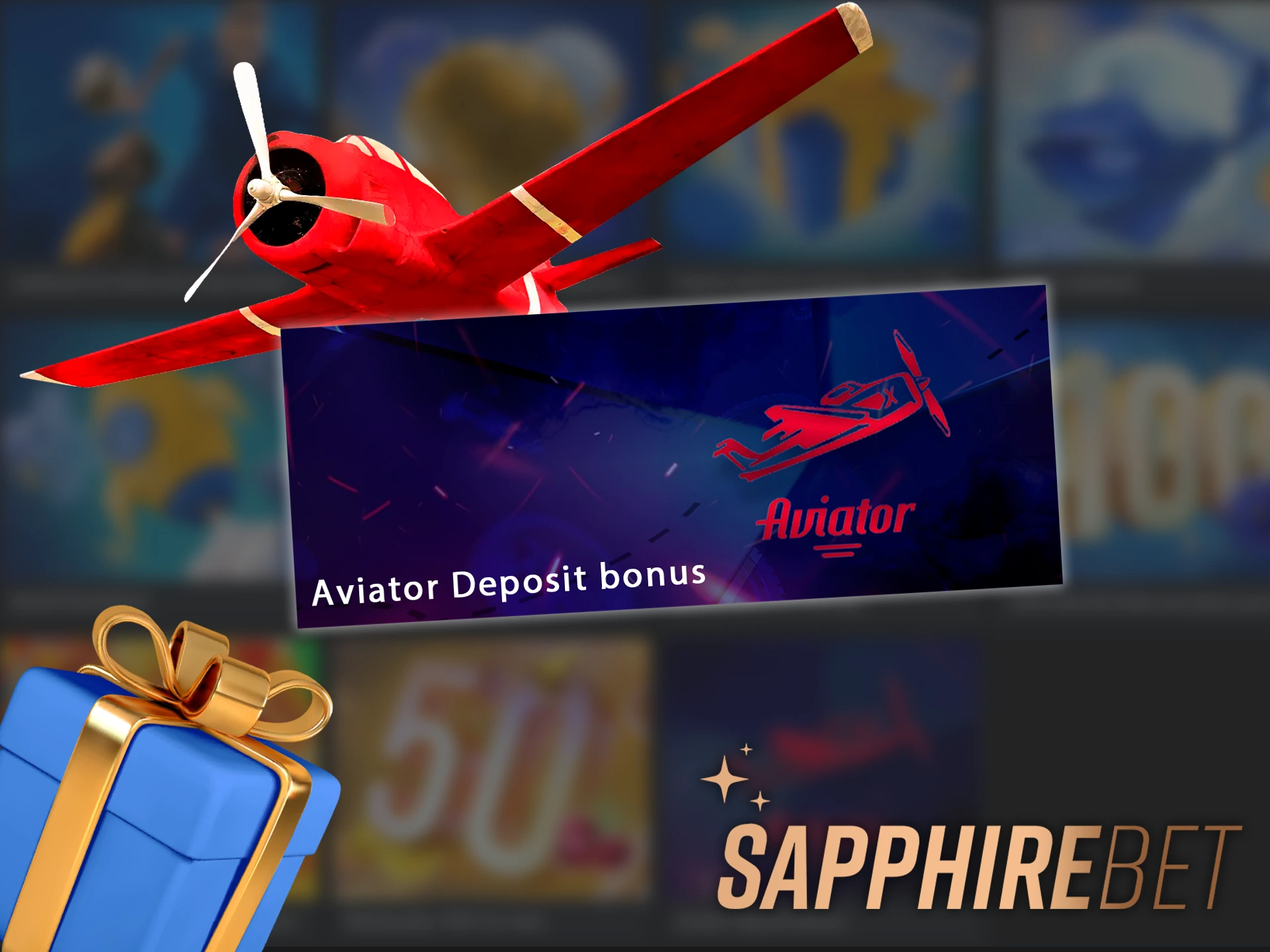 Get up to 60 free spins on Aviator with three deposits at Sapphirebet.