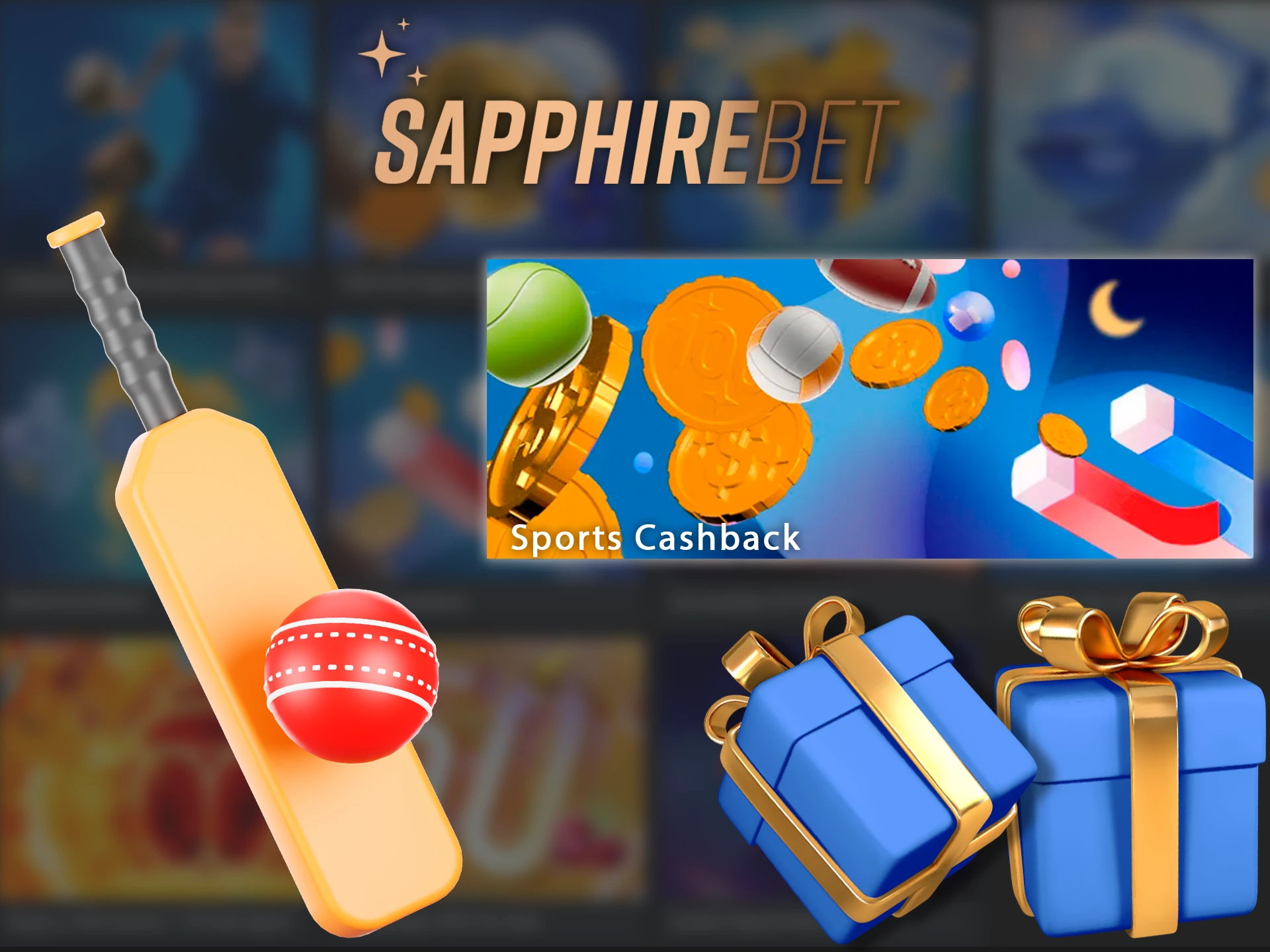 Get cashback on your sports betting losses at Sapphirebet.