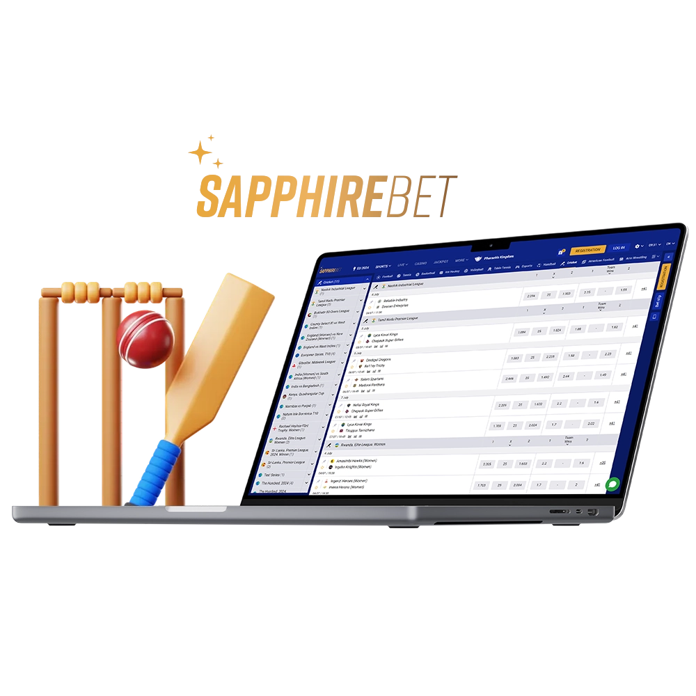 Place your live cricket bets at Sapphirebet.