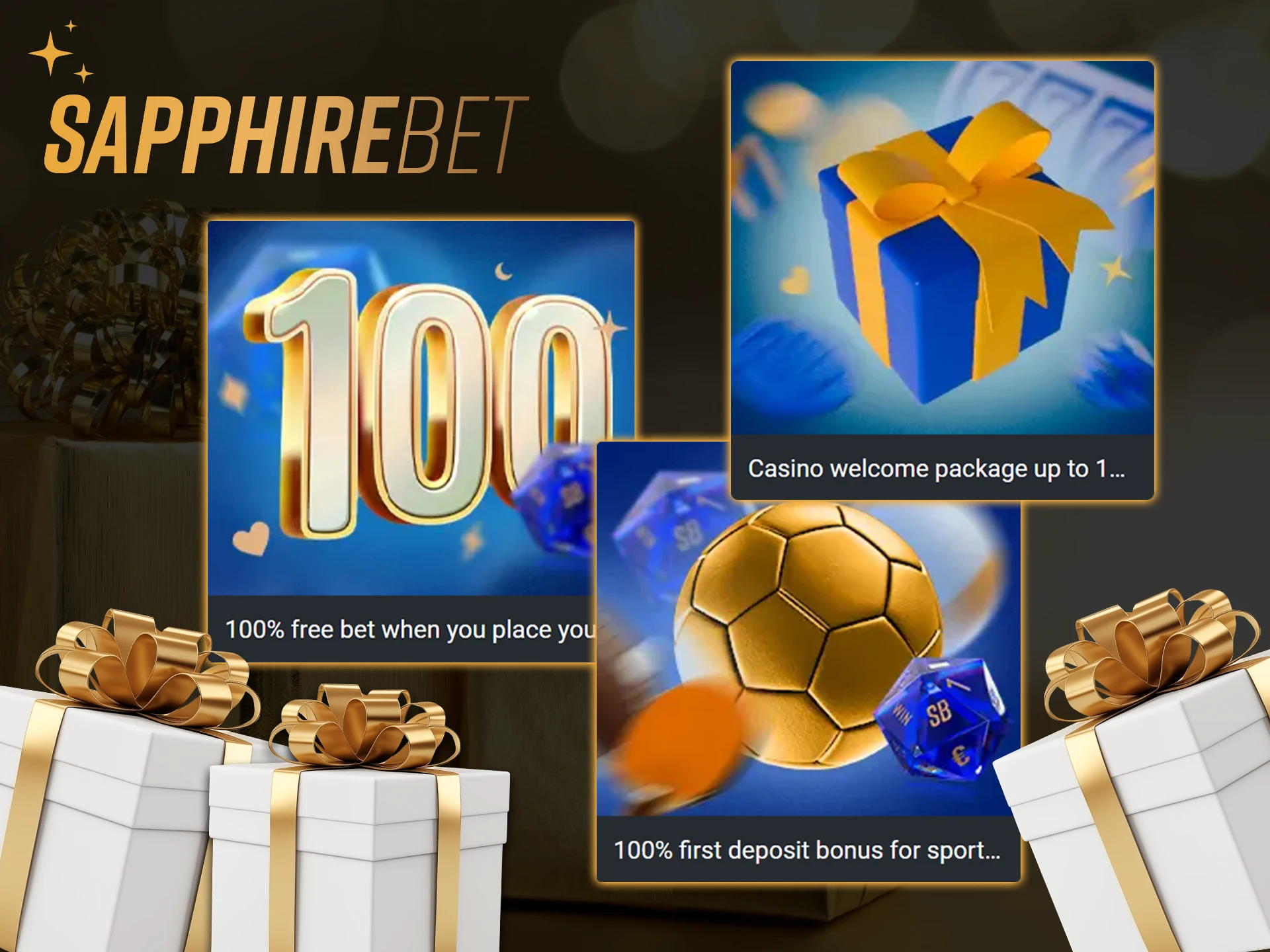 Choose your favorite bonus and start your Sapphirebet journey.