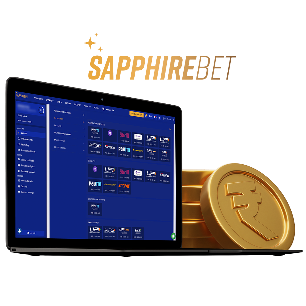 Find out which secure payment systems are available at Sapphirebet.