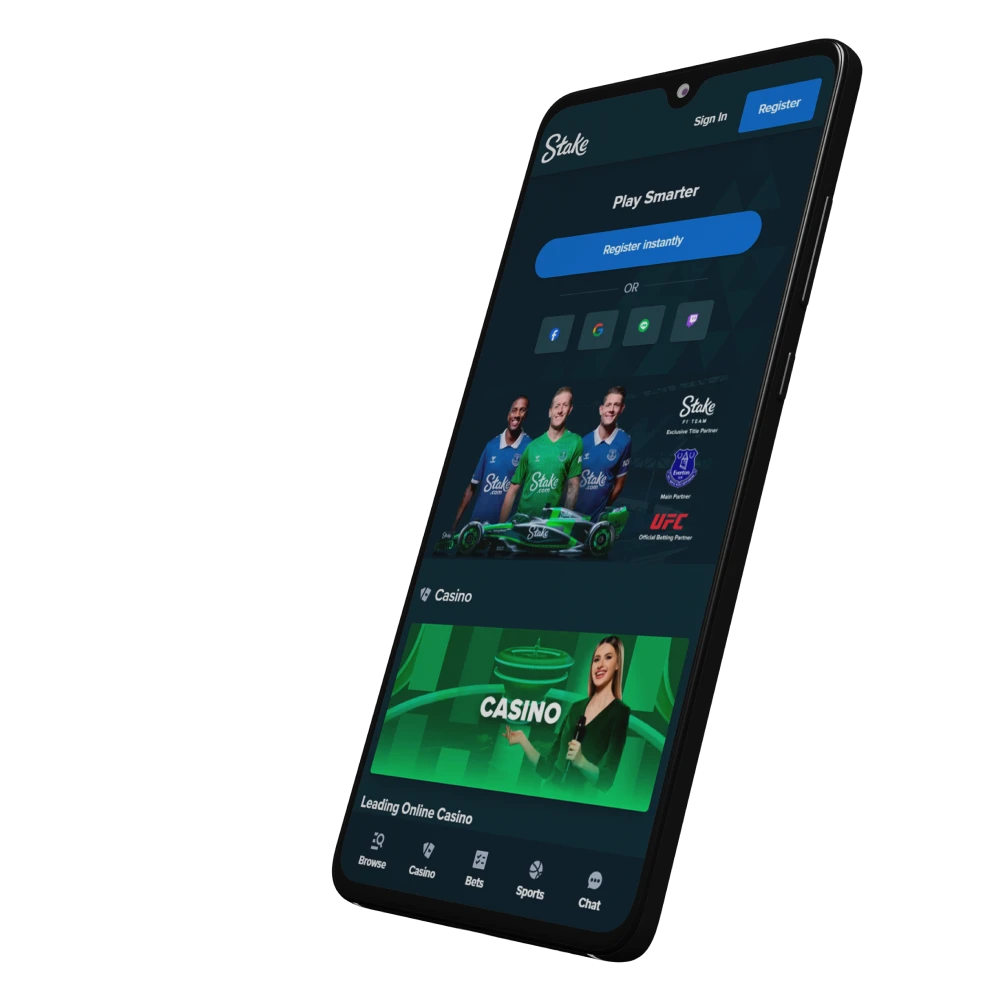 Download the Stake app and place your bets wherever you are.