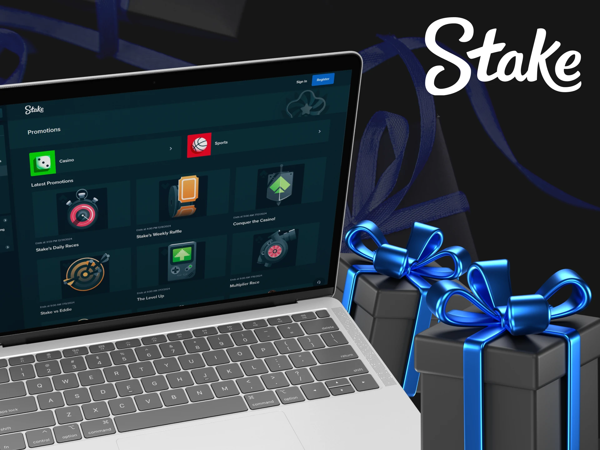 Stake offers many different bonuses on sports and casino games.