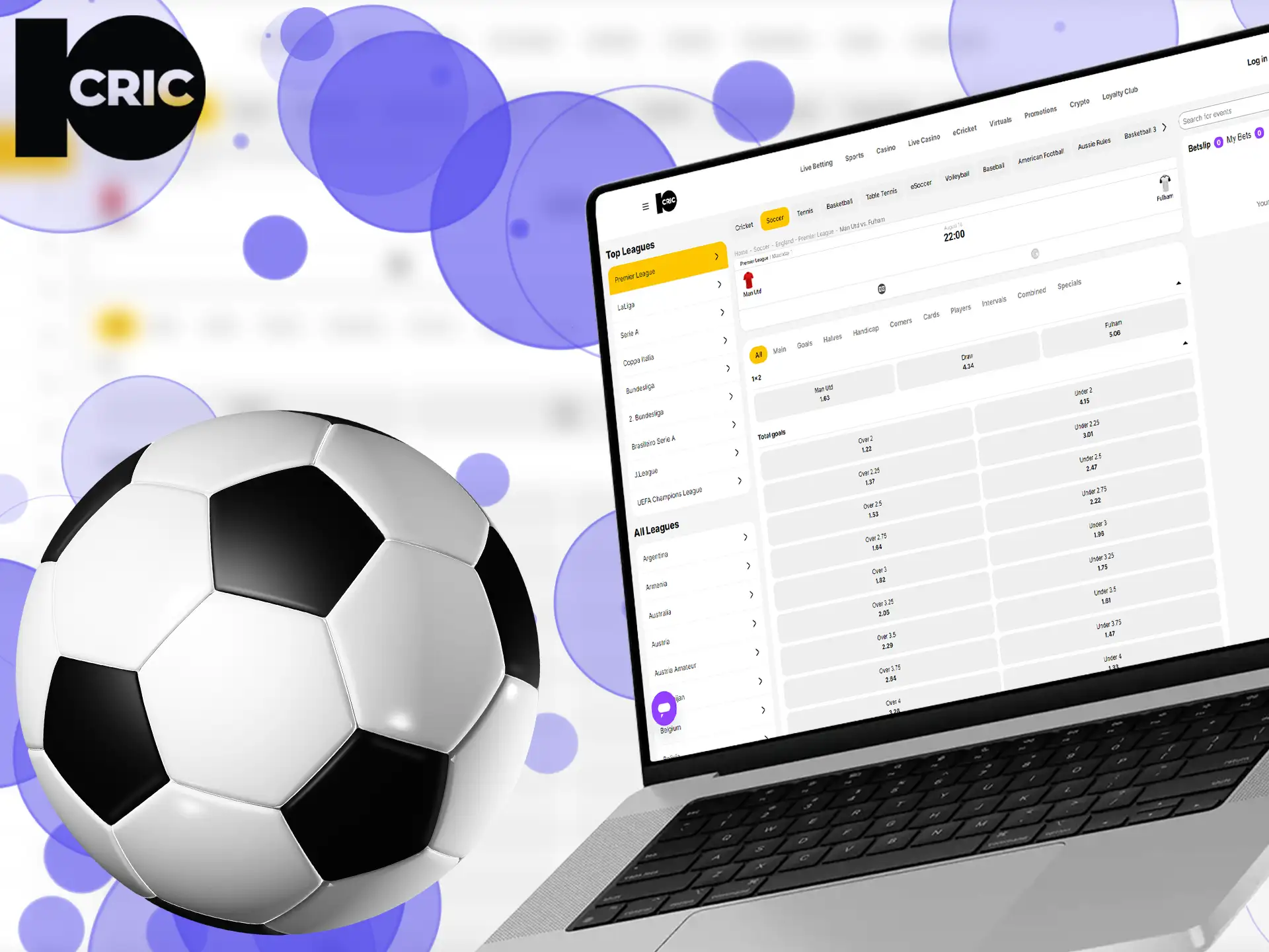 10Cric delivers a top-notch football betting.