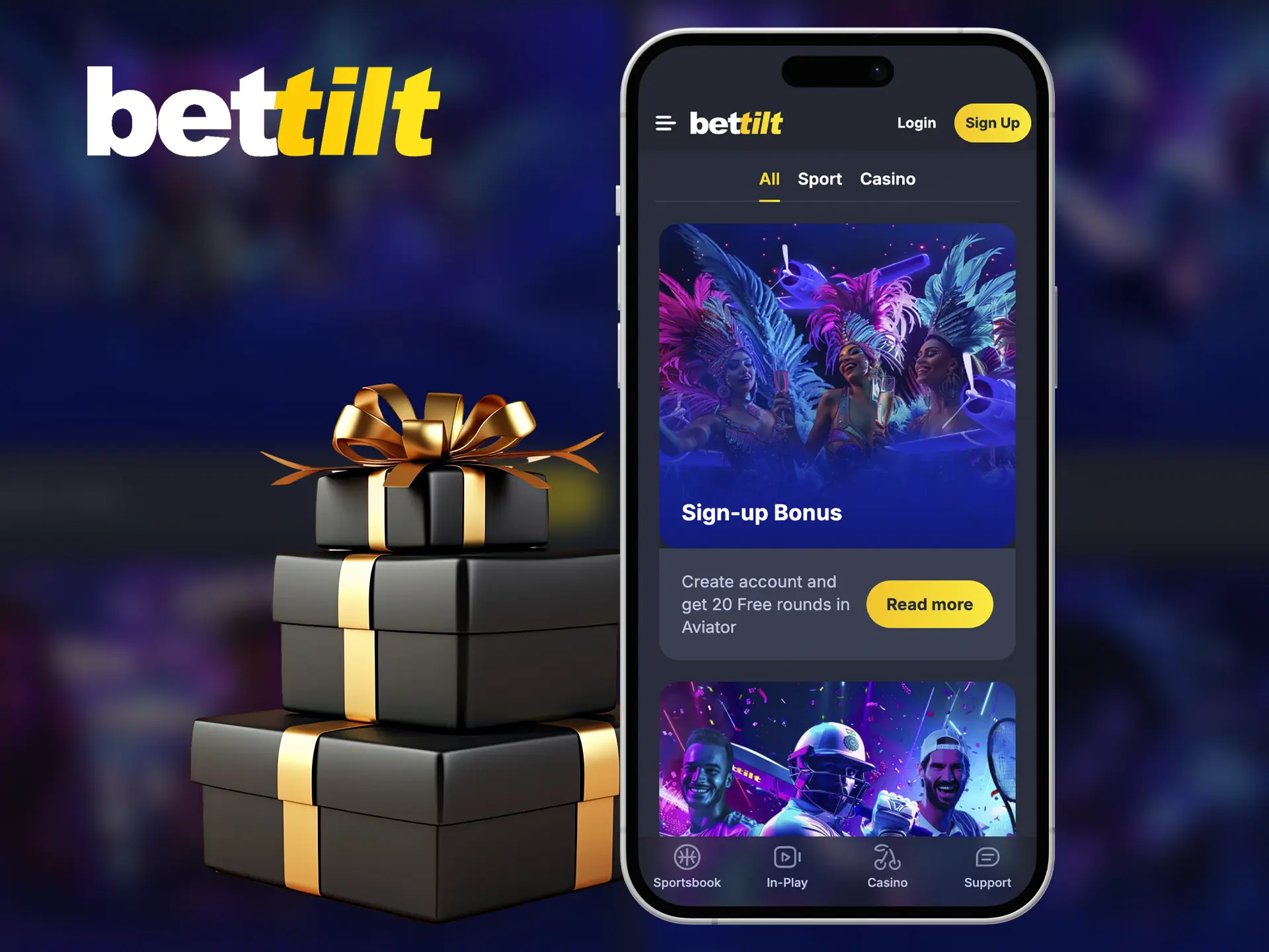 The Bettilt app gives you the opportunity to play and get casino bonuses wherever you are.