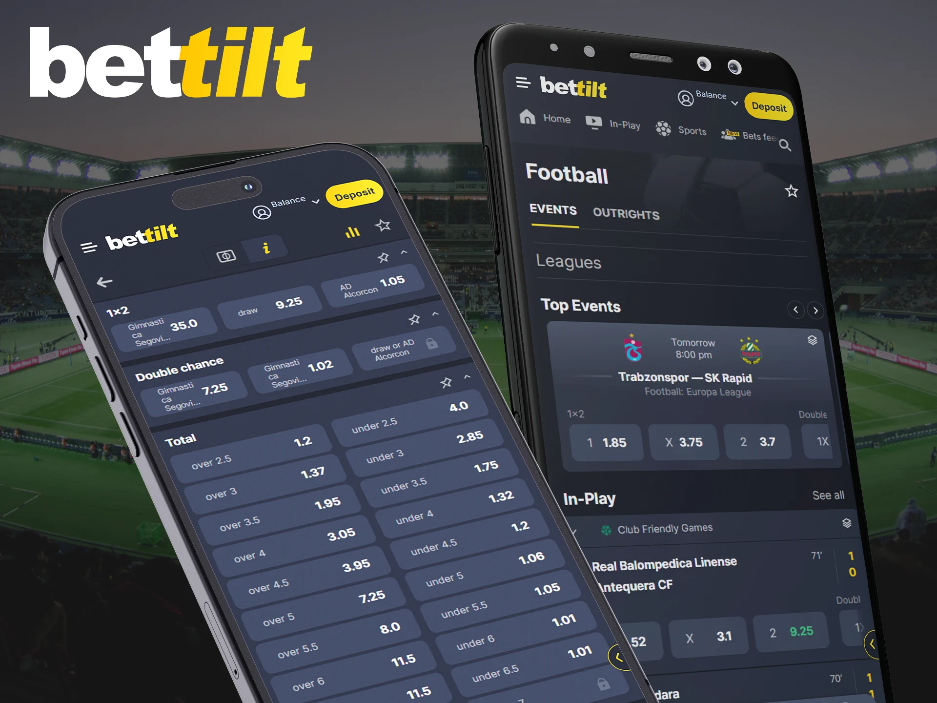 Place your football bets in comfort via the Bettilt mobile app.