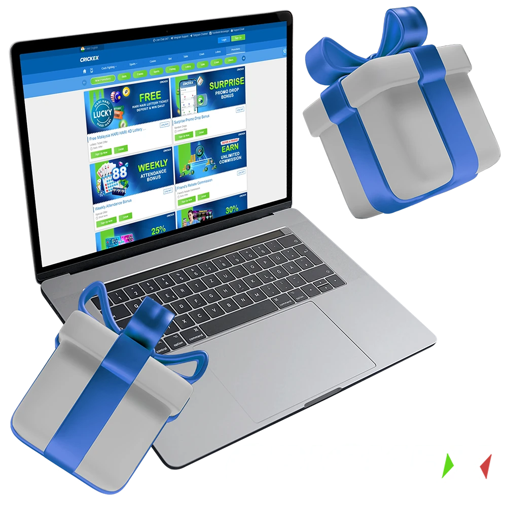 Crickex offers its users a generous bonus system.