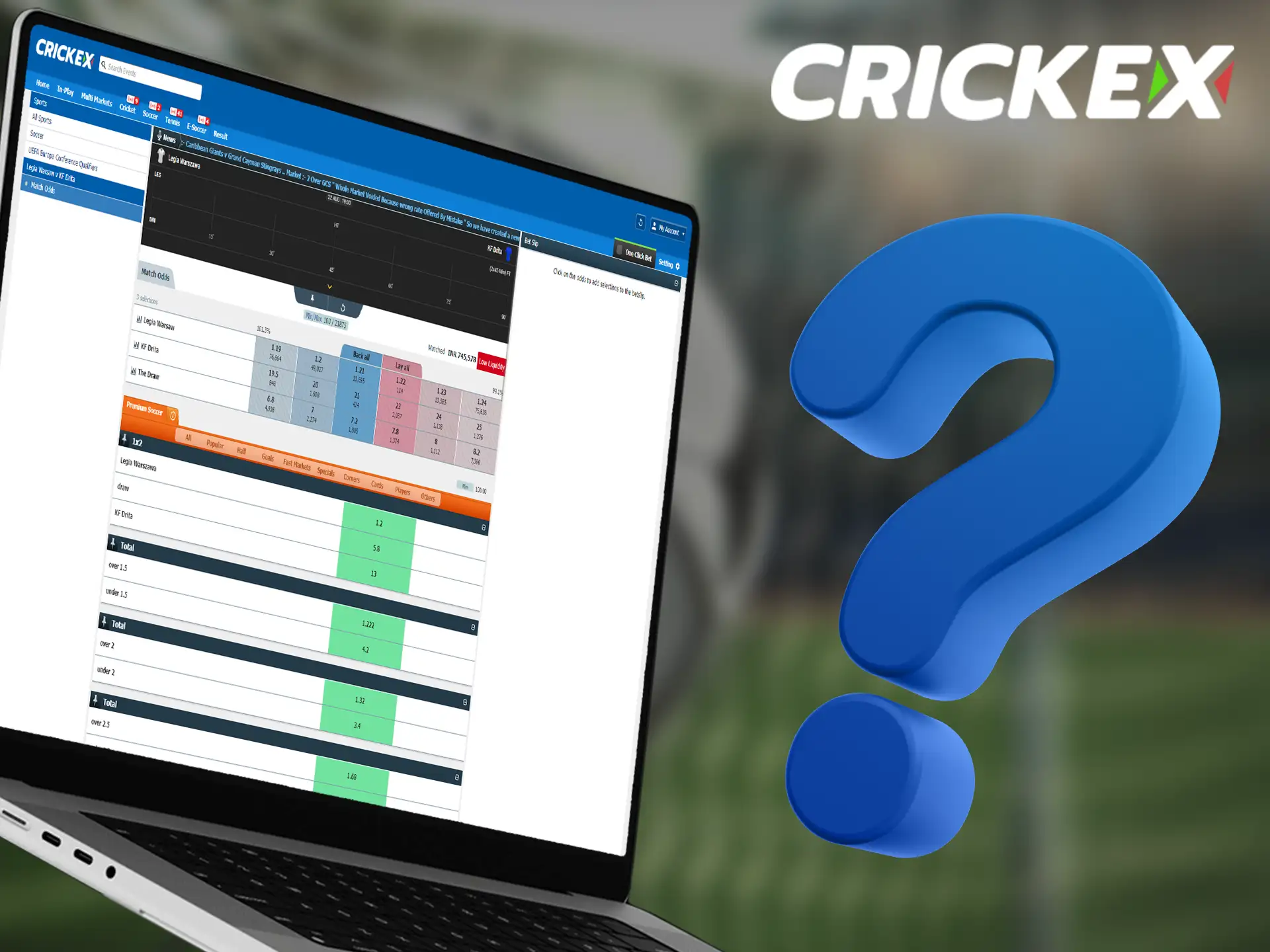 Create an account, deposit funds and start betting on Crickex.