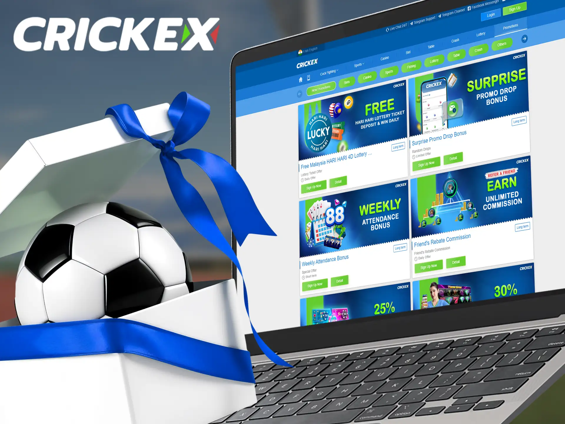 Check the "Promotions" tab often to stay informed about the latest Crickex offers.