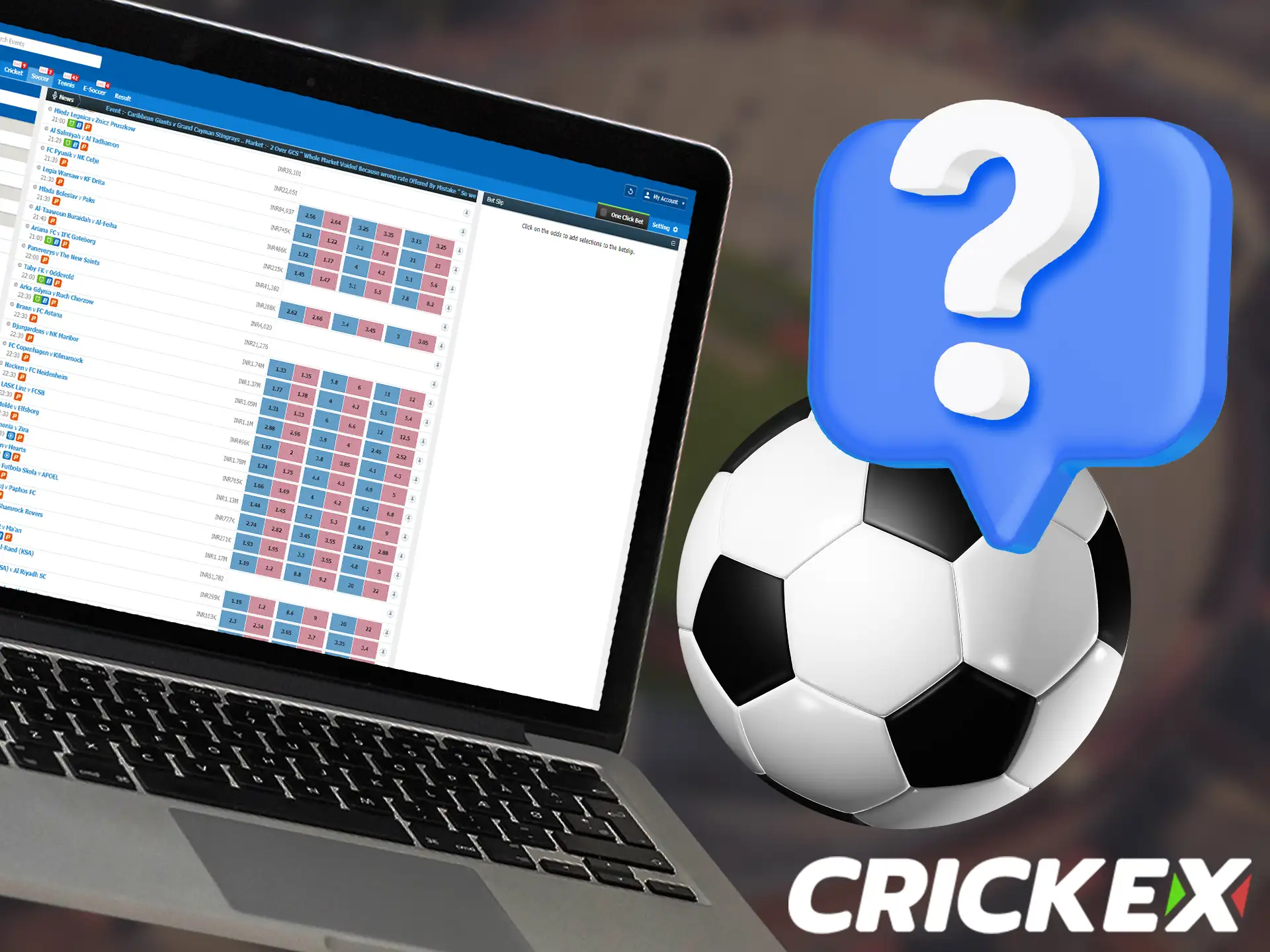 Crickex is a legal sports betting platform that offers a wide range of football events.