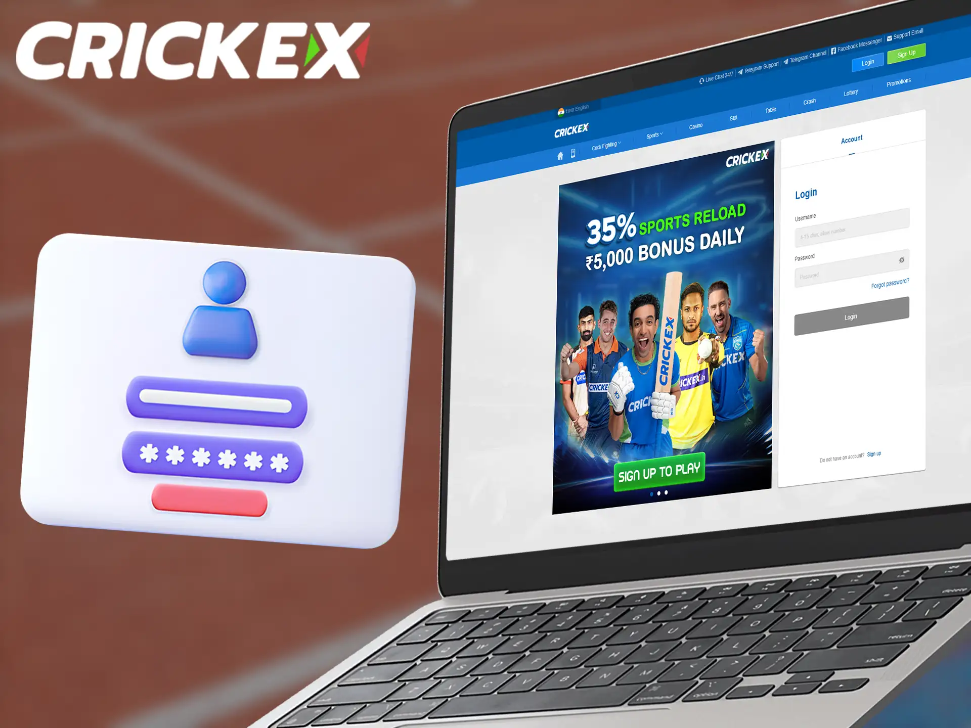 Find out how to log into your Crickex account after registration.