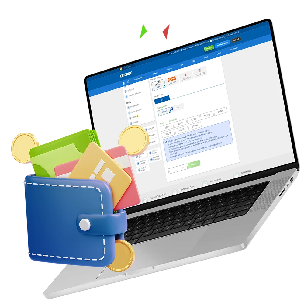 Crickex offers a wide range of payment options, making deposits and withdrawals easy and secure.