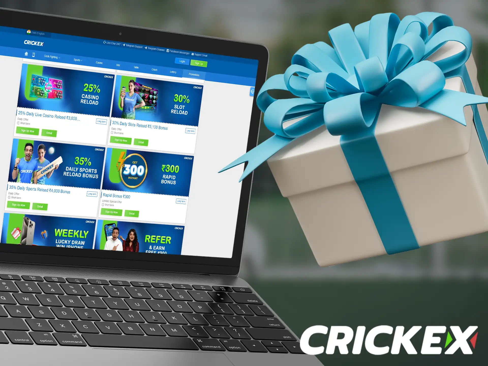 Crickex has exciting promotions for those who love sports betting and casino games.