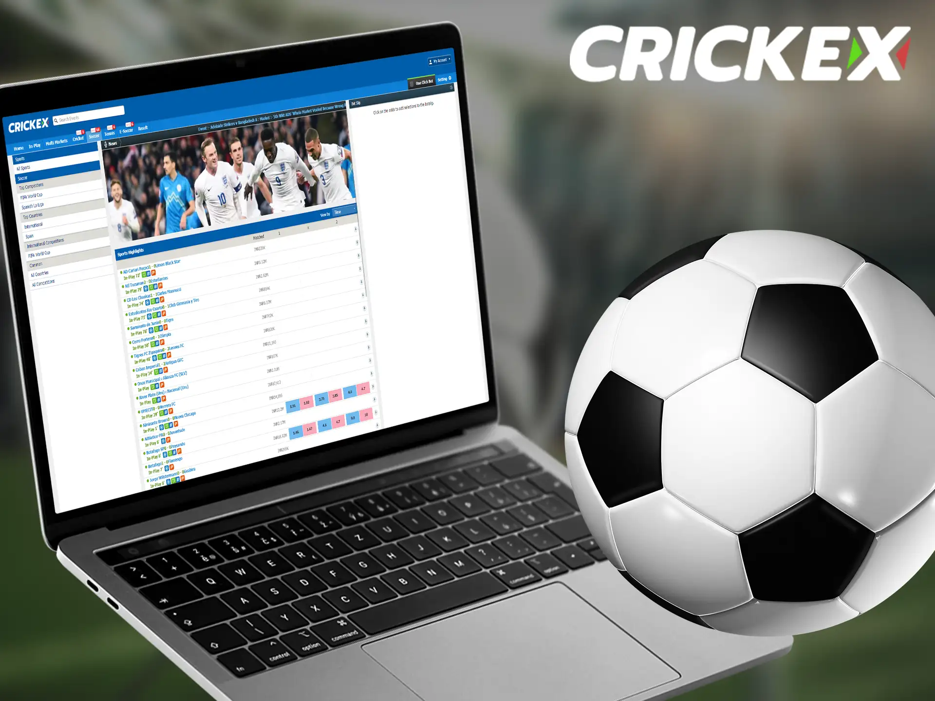 Indian football fans can enjoy a diverse range of live and pre-match betting options on Crickex.