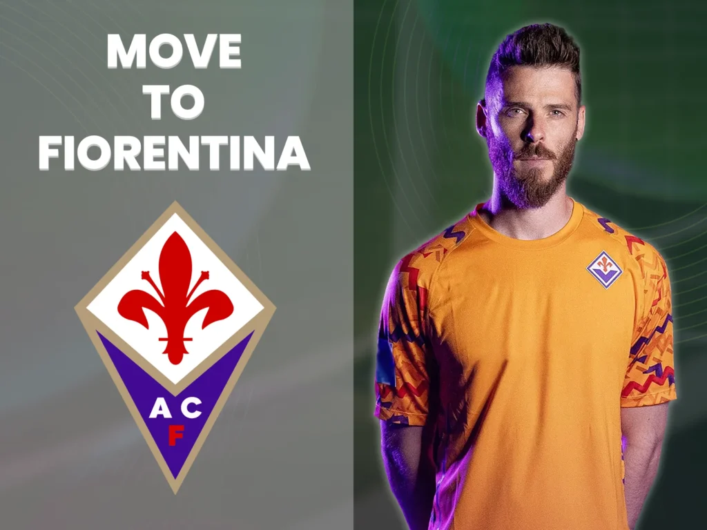 David De Gea has signed a one-year contract with Fiorentina, thus moving to the Italian top flight.