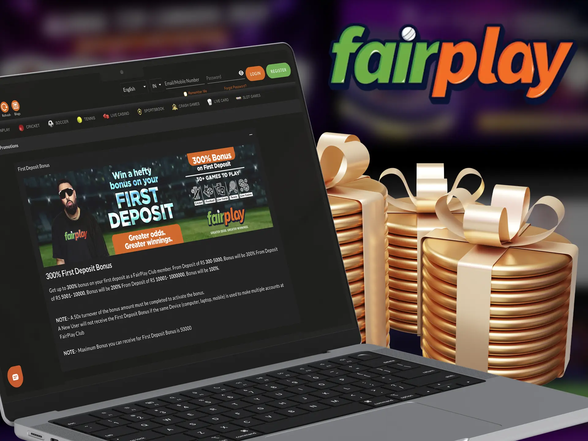 Carefully study the wagering rules of the main bonus from Fairplay Casino.