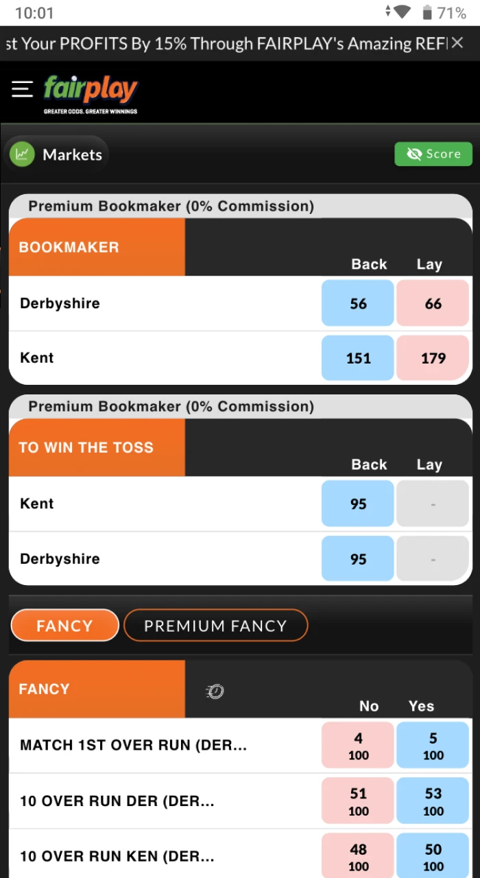 Decide on the outcome of the event and place a bet at Fairplay.