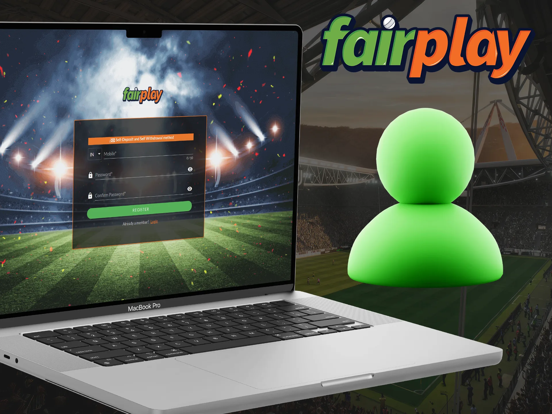 Fill out the registration form to create a Fairplay account.