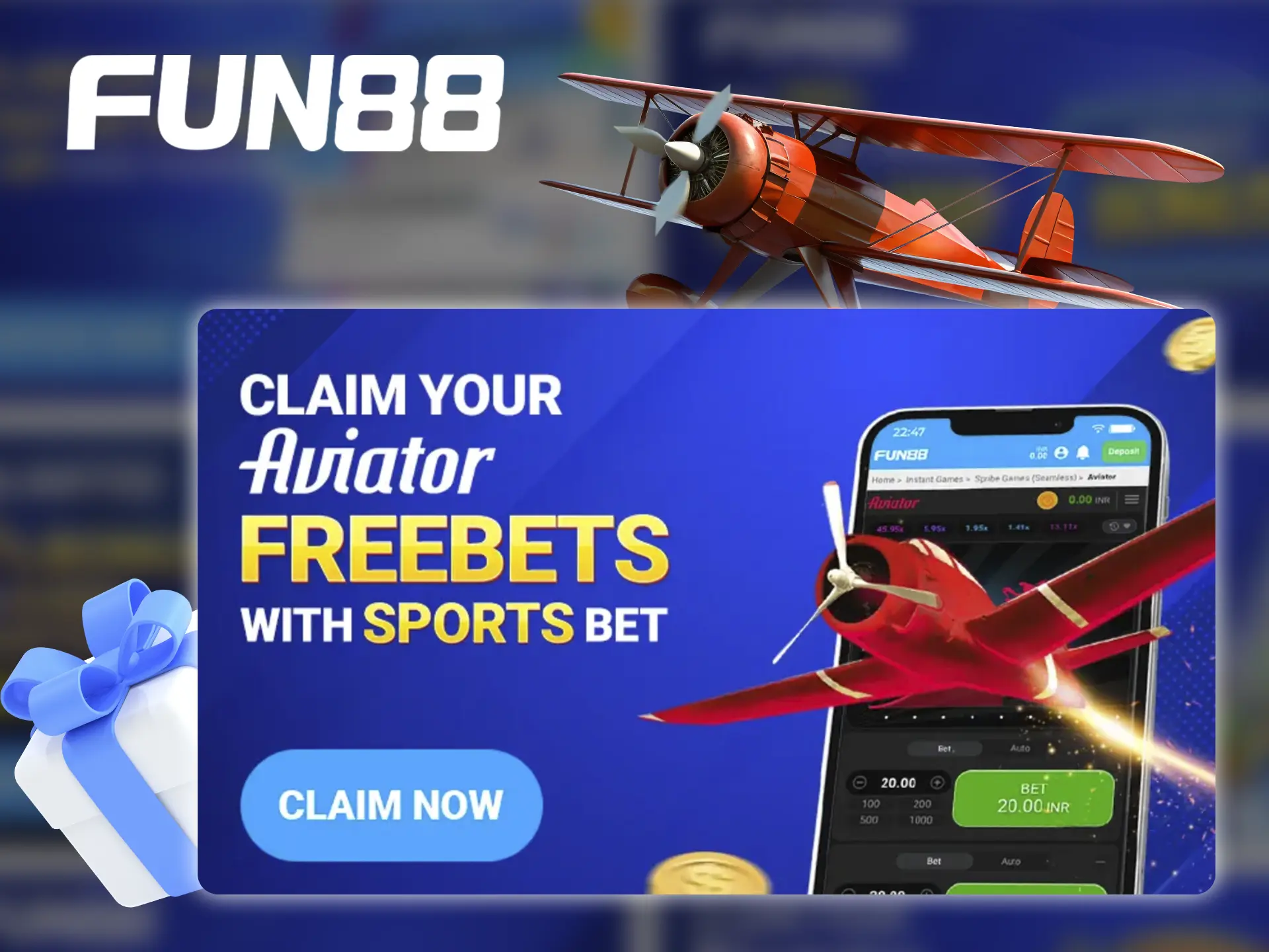 Place your bets and play the most lucrative Aviator game thanks to the bonus from Fun88 Casino.