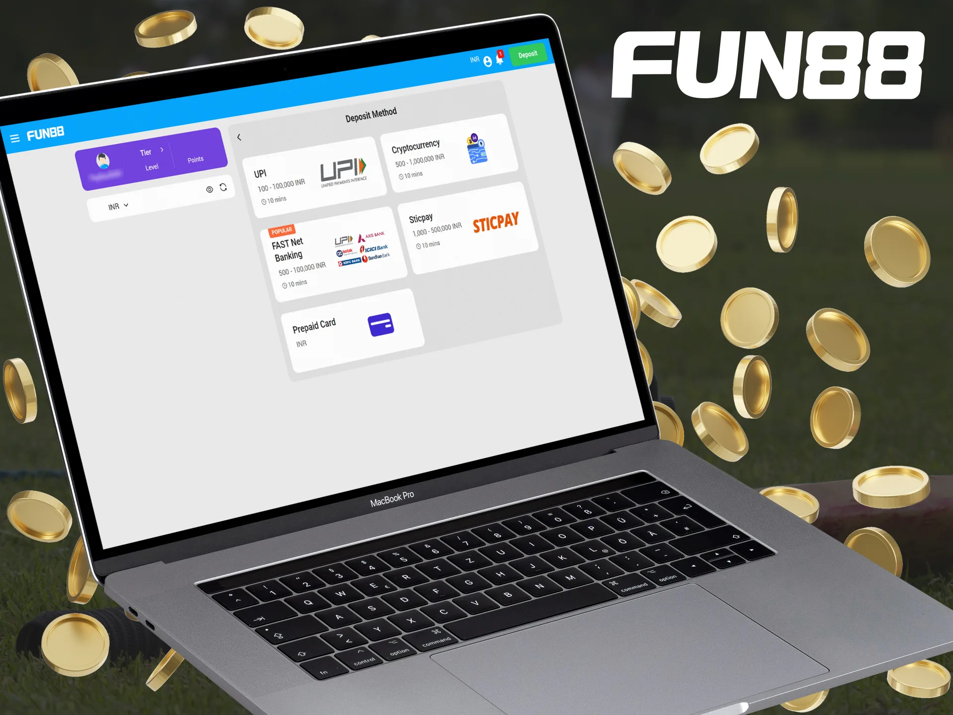 Check out the list of available payment methods at Fun88.