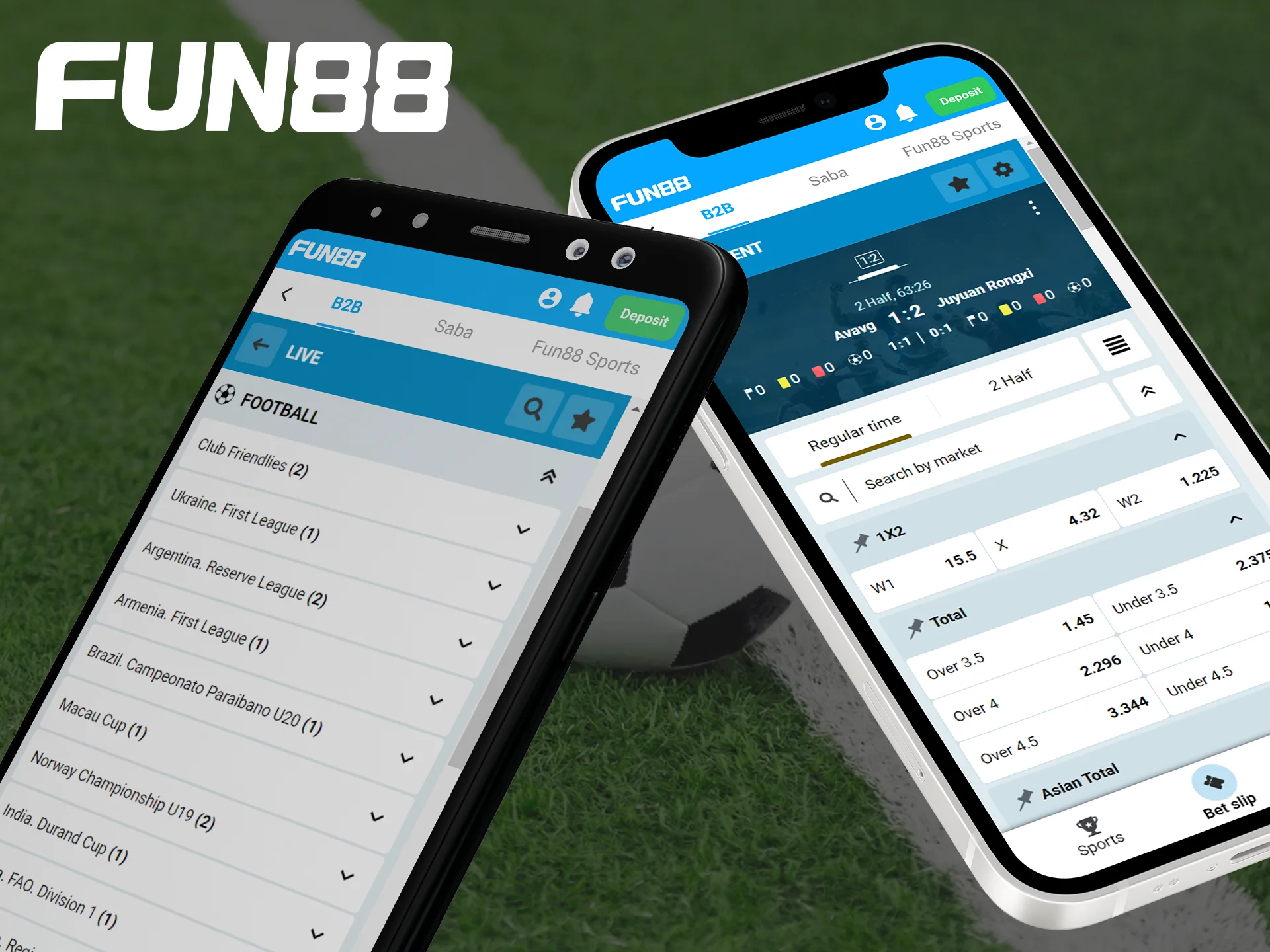 Bet on football any time of the day or night via the Fun88 mobile app.