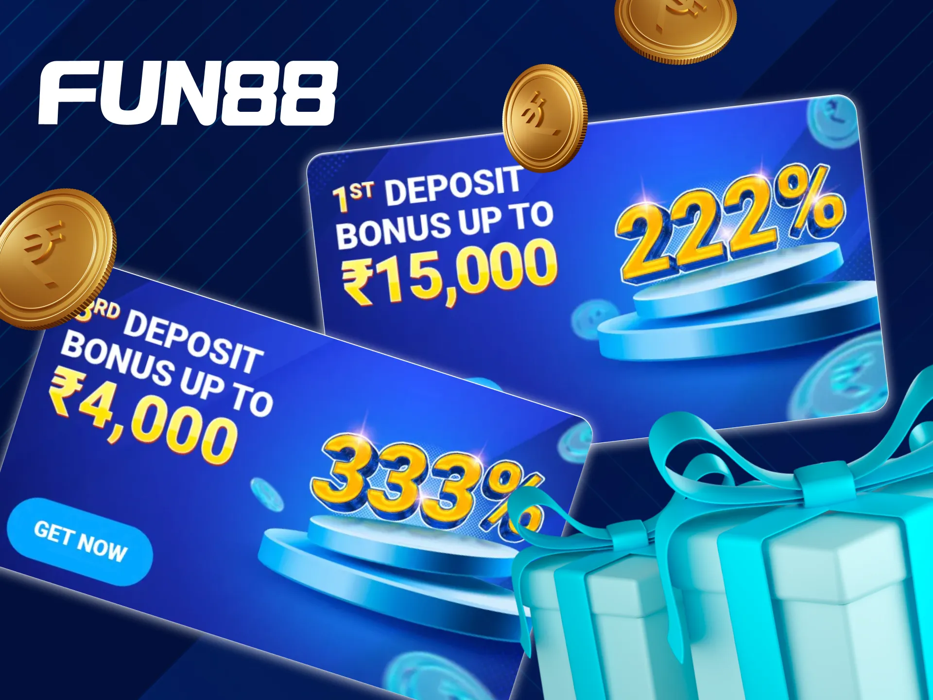 What deposit bonuses are there at Fun88 online casino.