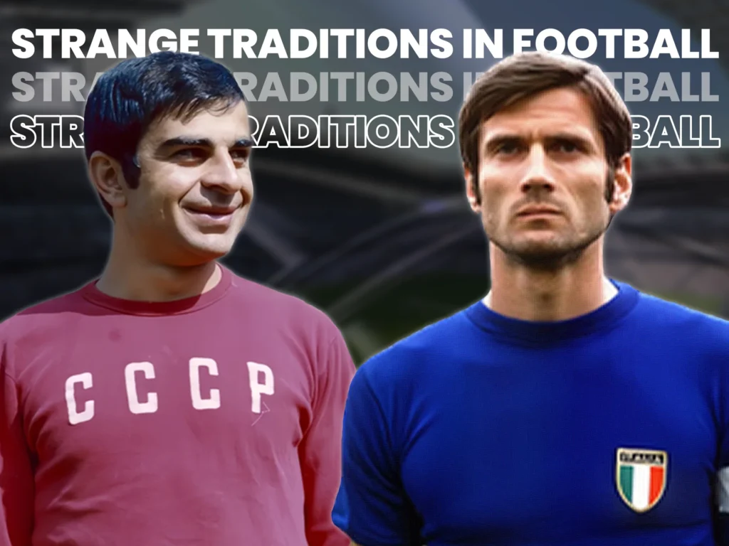 Learn about the strange traditions of football matches.