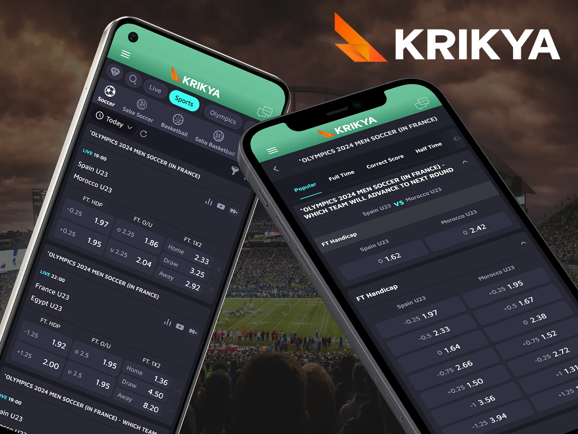 You can support your favorite football team via the Krikya mobile app.