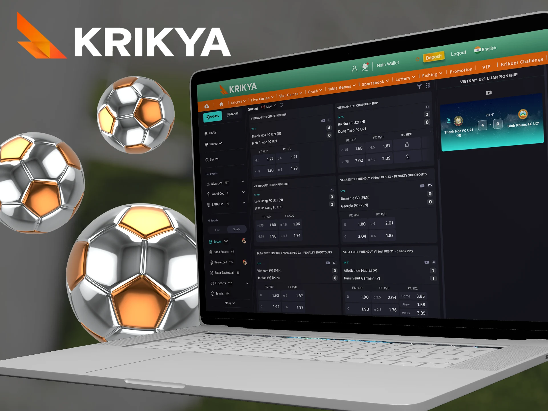 You definitely won't regret choosing Krikya for football betting.