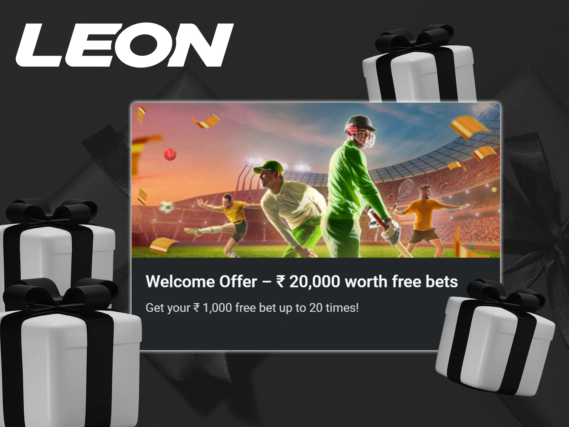 Get a great welcome bonus from Leonbet after you sign up.