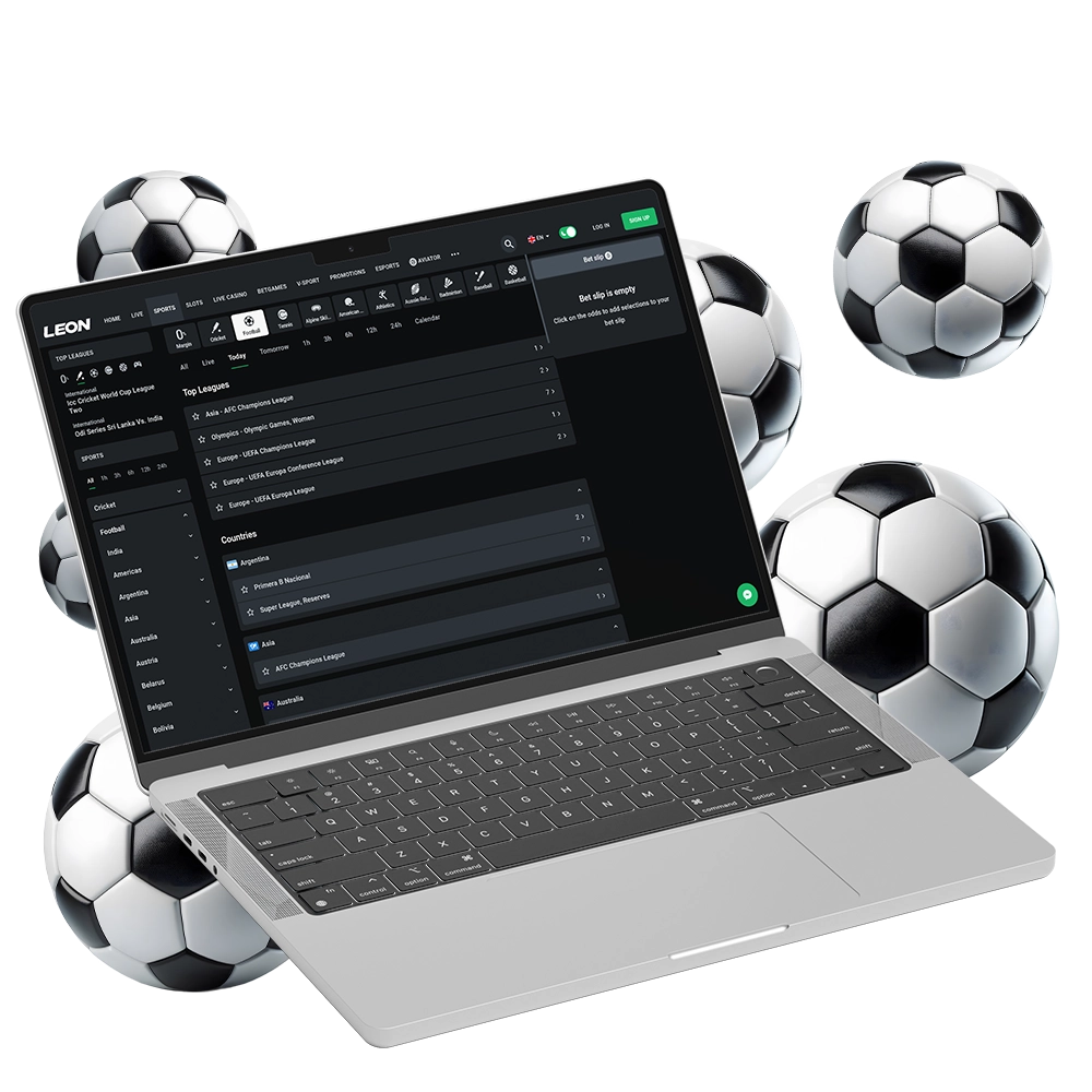 Become a football fan by betting at Leonbet.