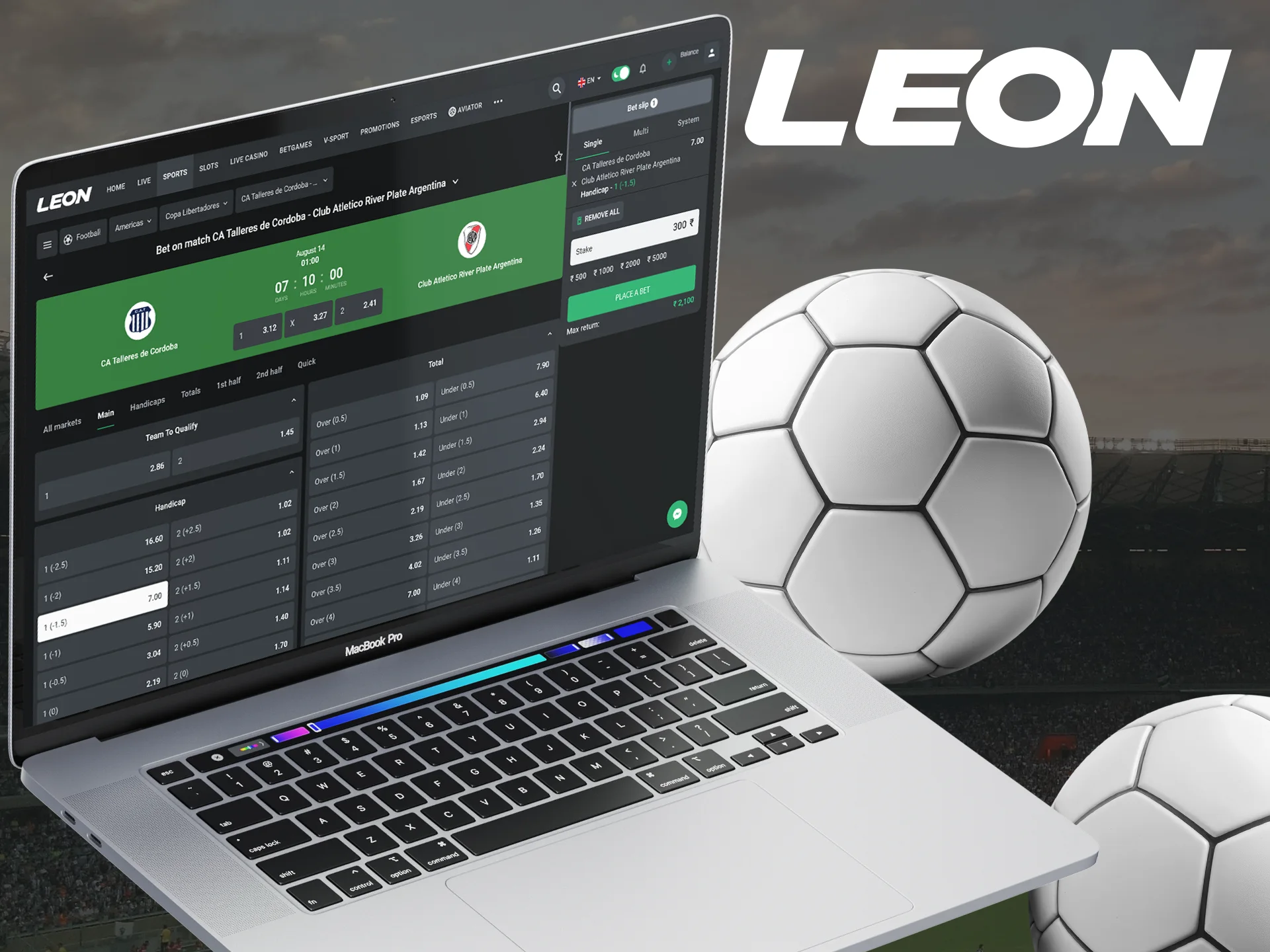 Enter the amount and confirm your bet at Leonbet.