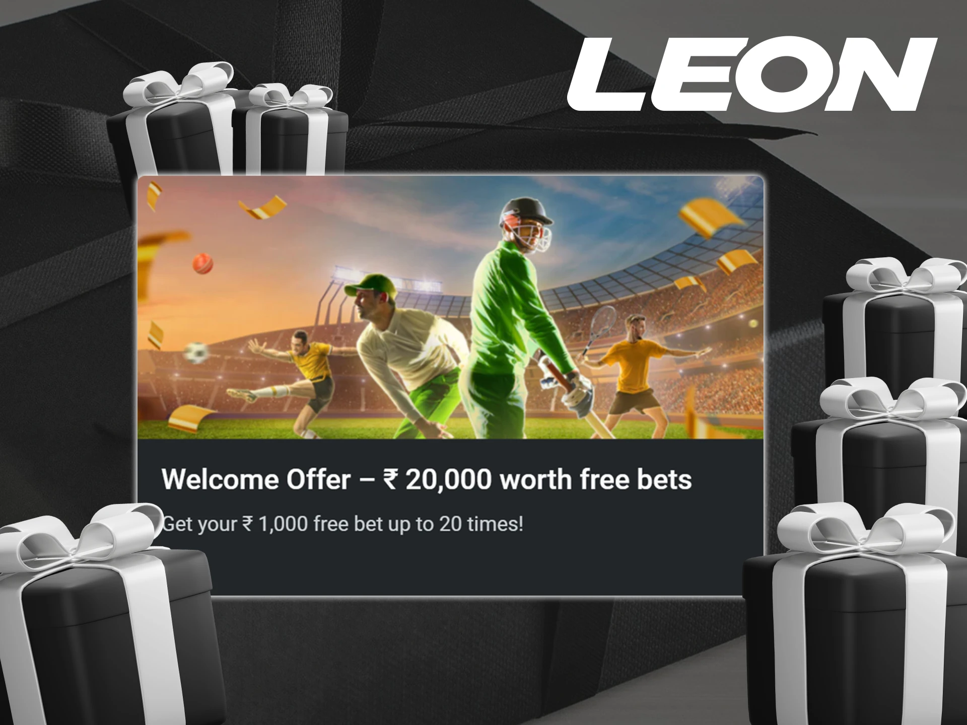 Leonbet gives all new users a welcome bonus on their first deposit.