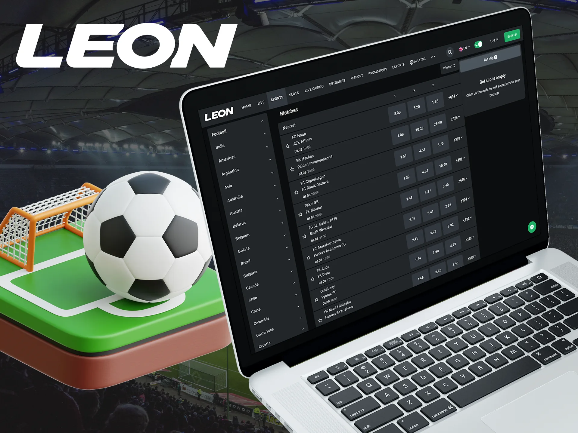 Start betting on football with Leonbet right now.