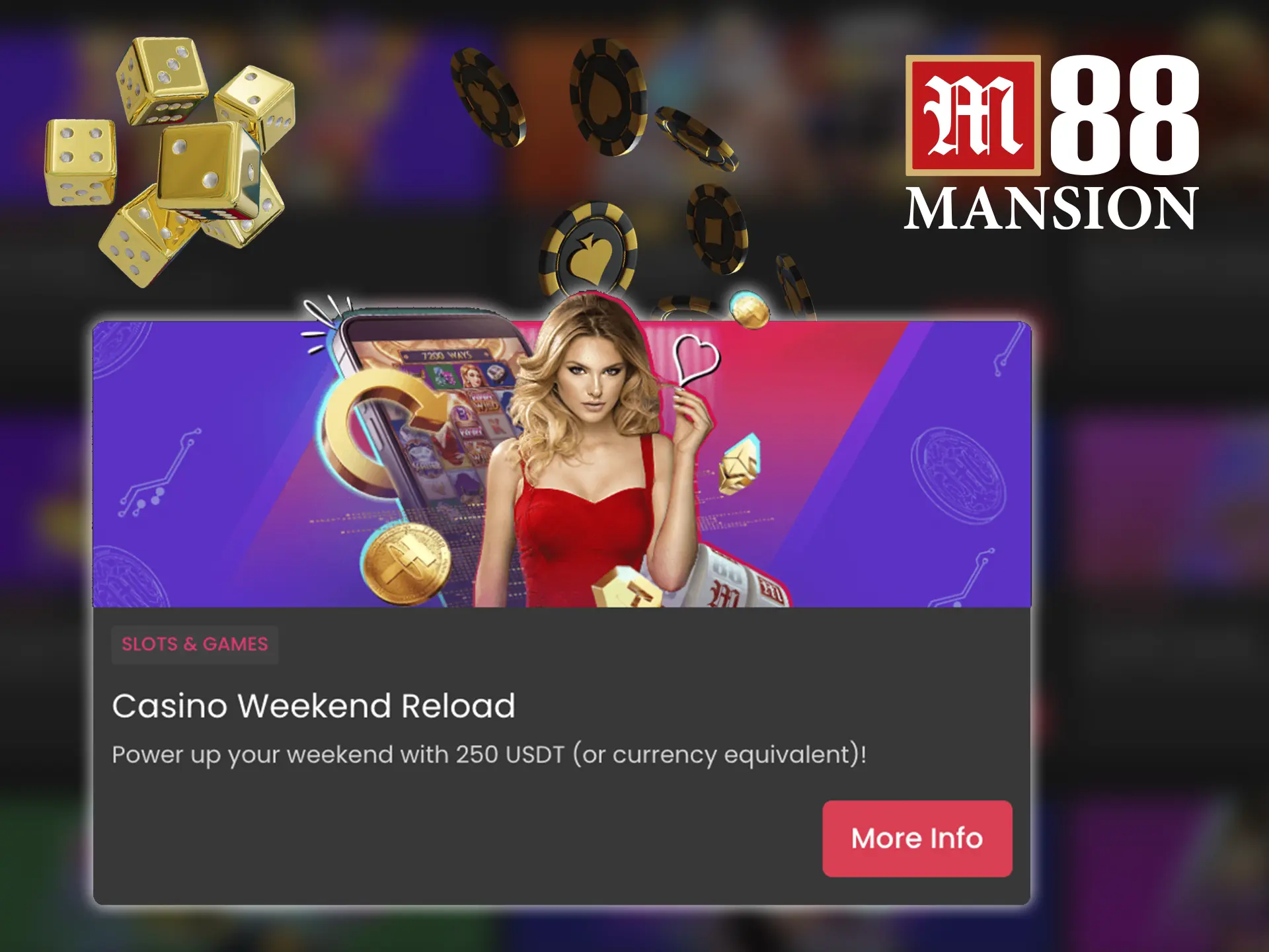 The weekly bonus update at M88 Casino gives players the opportunity to gain experience and confidence when playing.