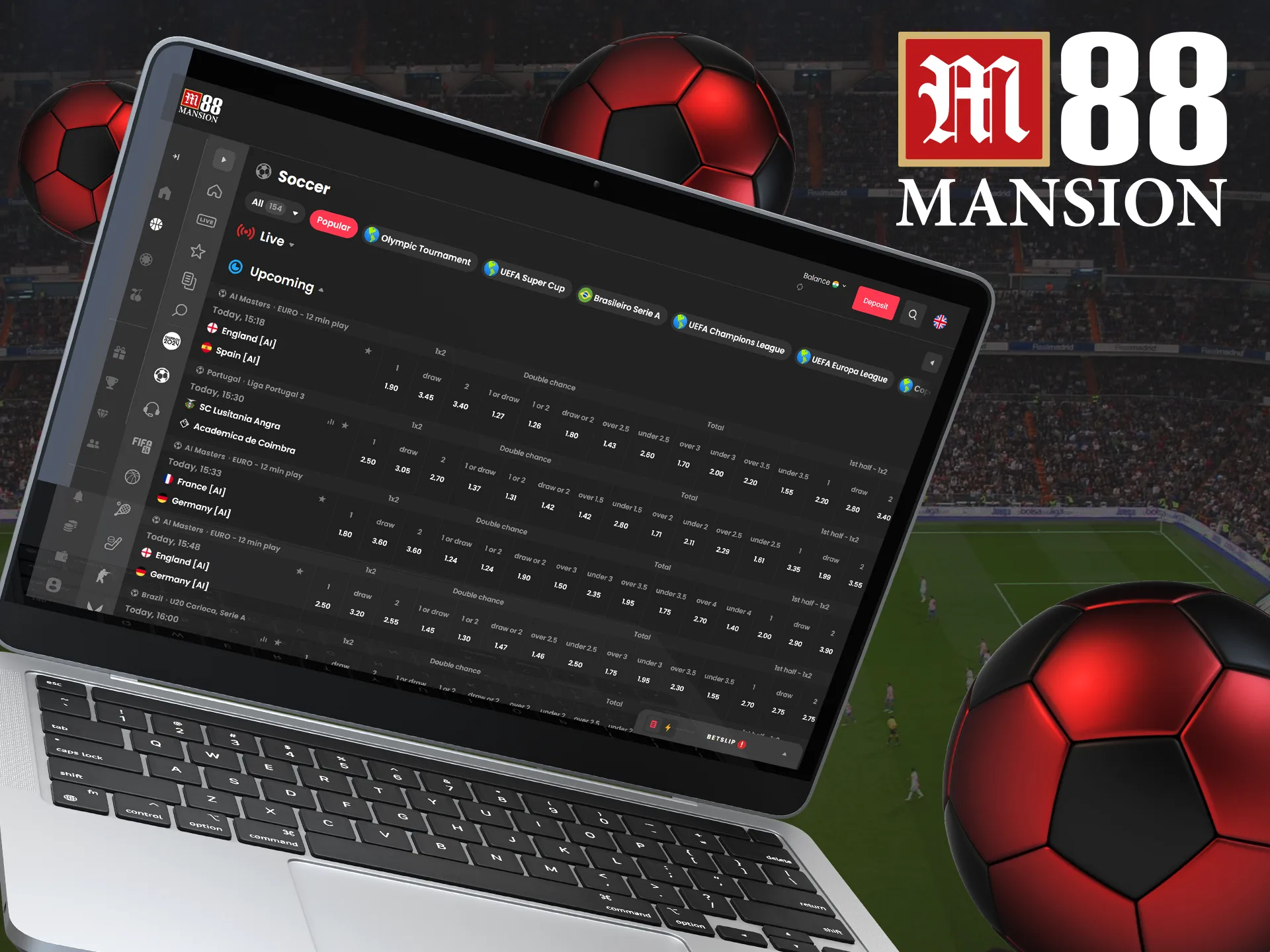 Discover the benefits of betting on football at M88.