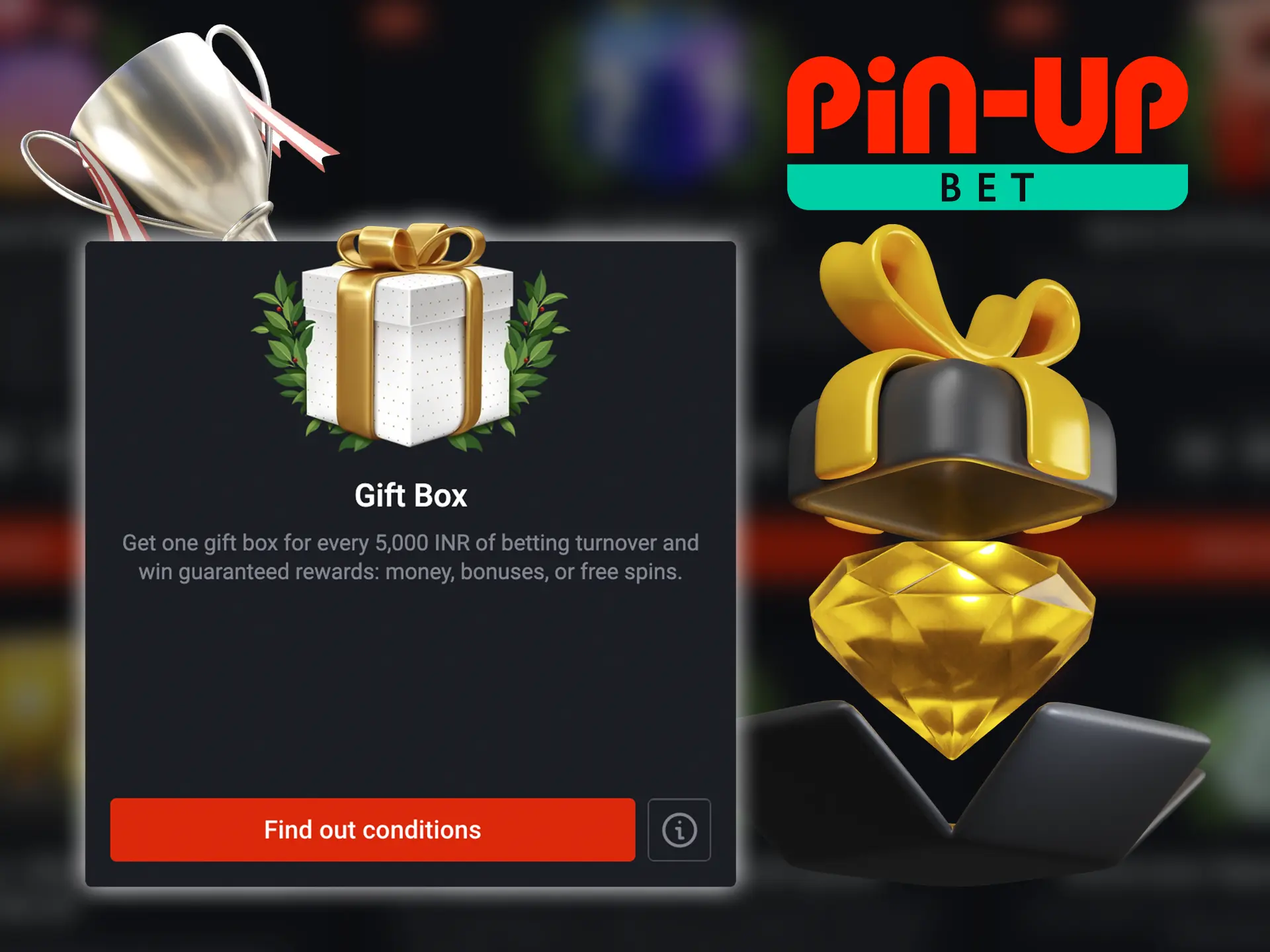 Test your luck and open a gift box from Pin Up Casino.